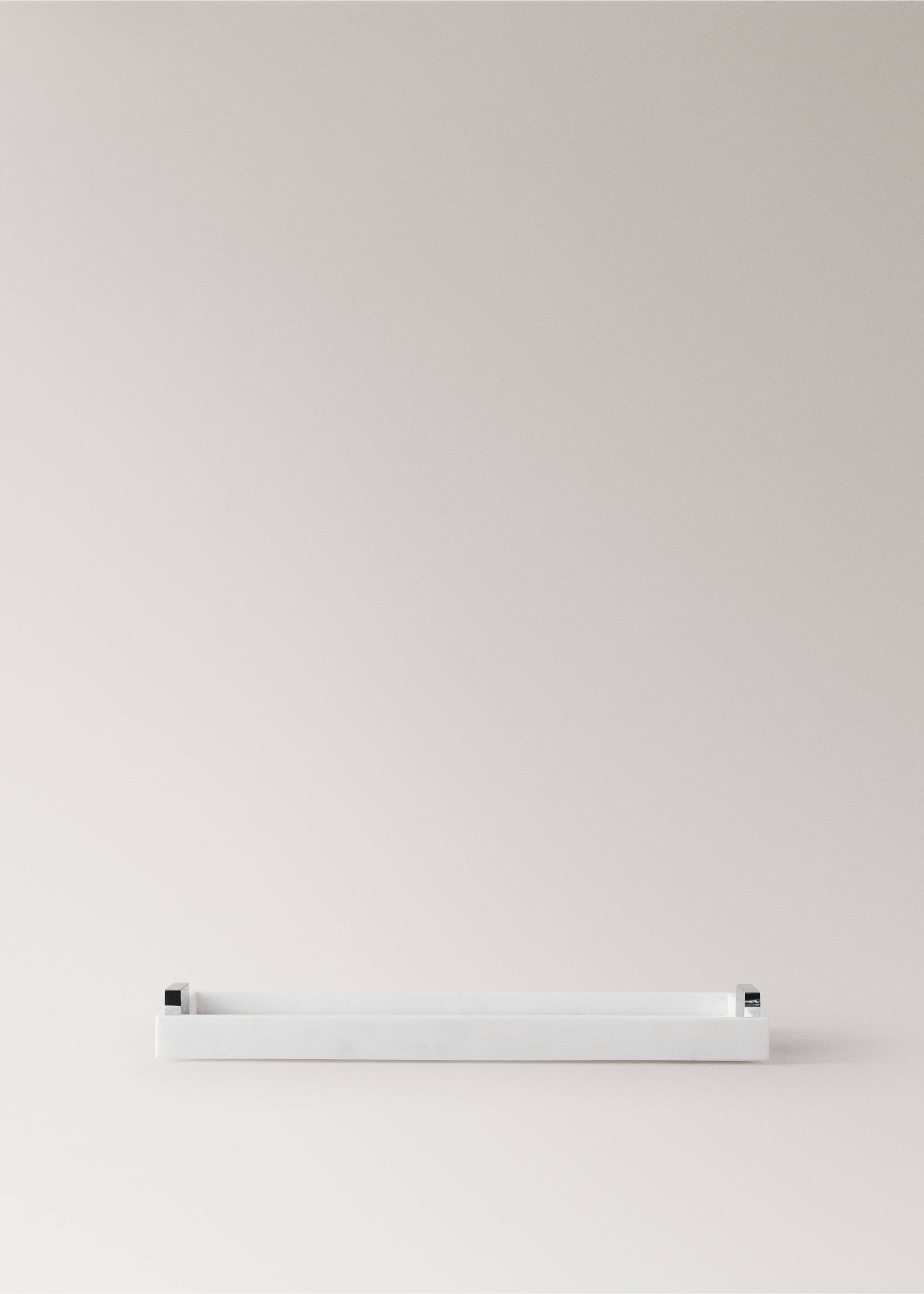 Bandeja decorativa de mármore bicolor - Artigo sem modelo, Branco. Ref: 27023311-00.