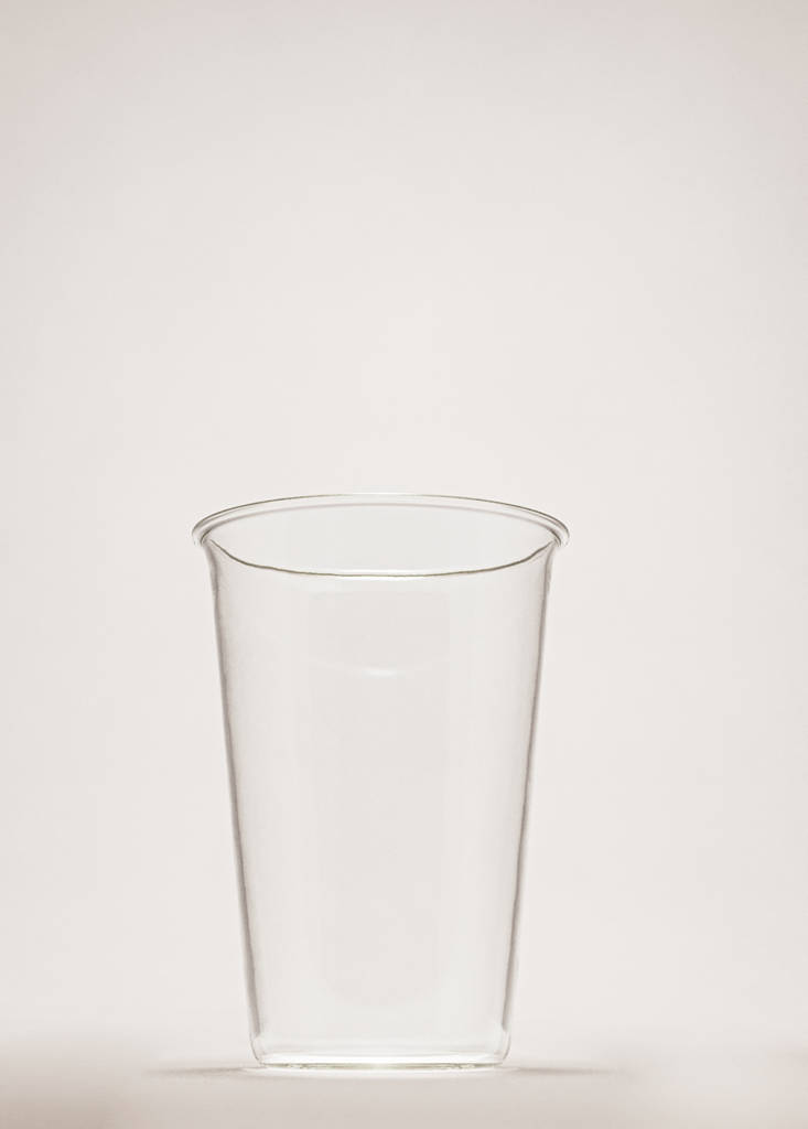 Medium borosilicate glass tumbler with plain design — Ice Grey