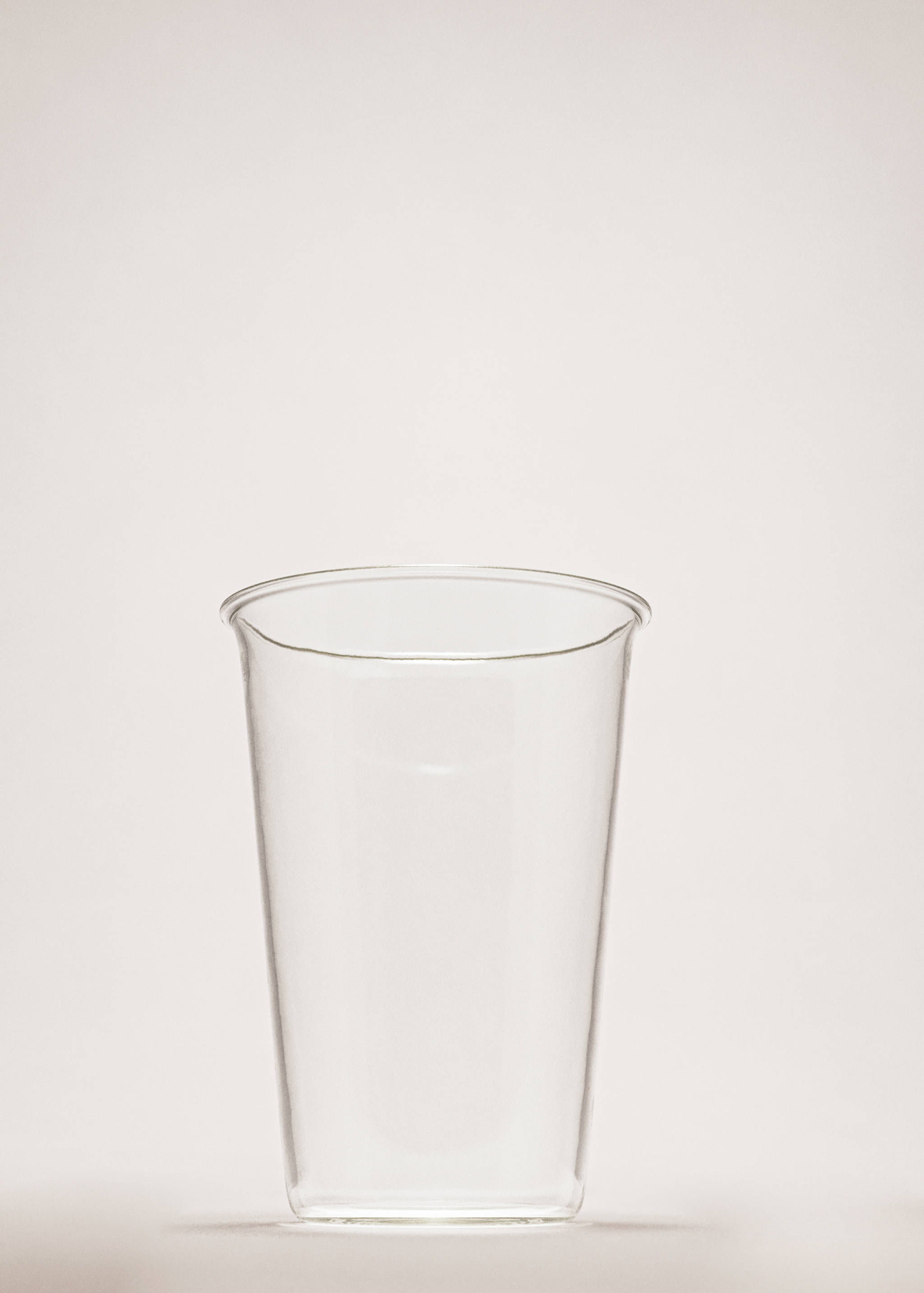 Mittelgroßes Borosilikat-Trinkglas mit glattem  Design - Allgemeine Ansicht