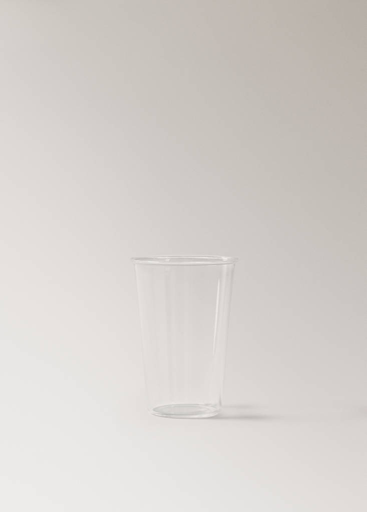 Medium borosilicate glass tumbler with plain design — Ice Grey