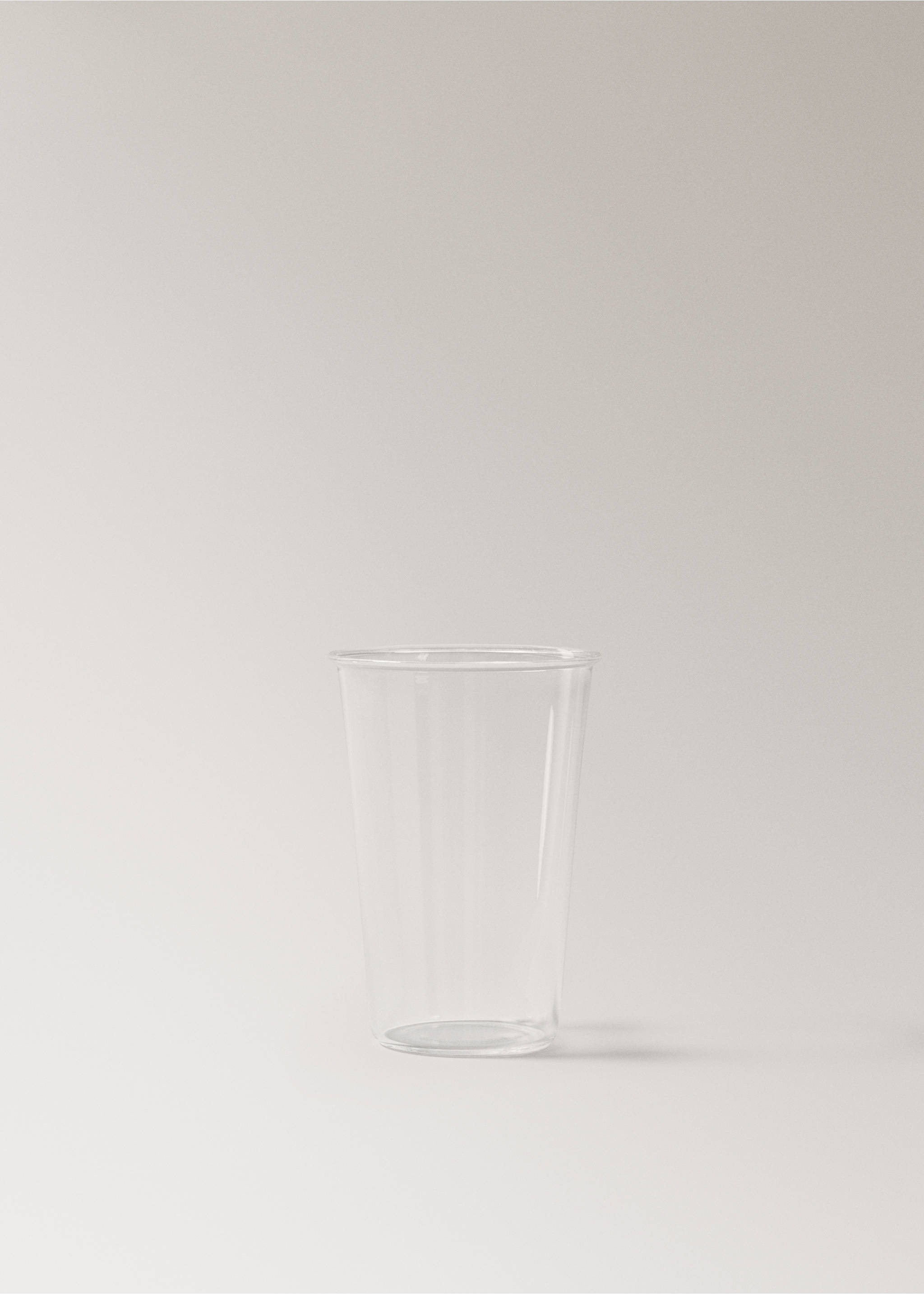 Medium borosilicate glass tumbler with plain design - Article without model, Ice Grey. Ref: 27023312-00.