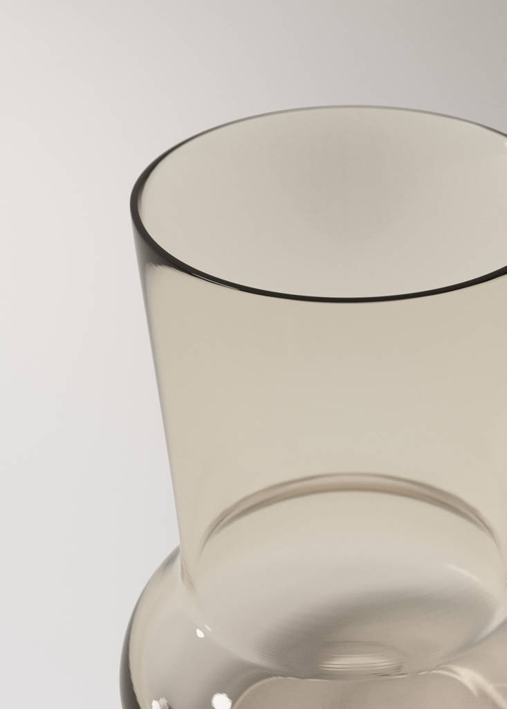 Glass vase — Mink Grey