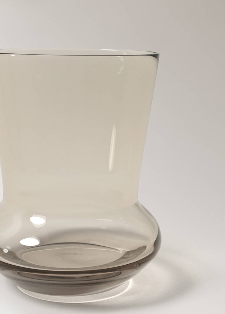 Glass vase — Mink Grey