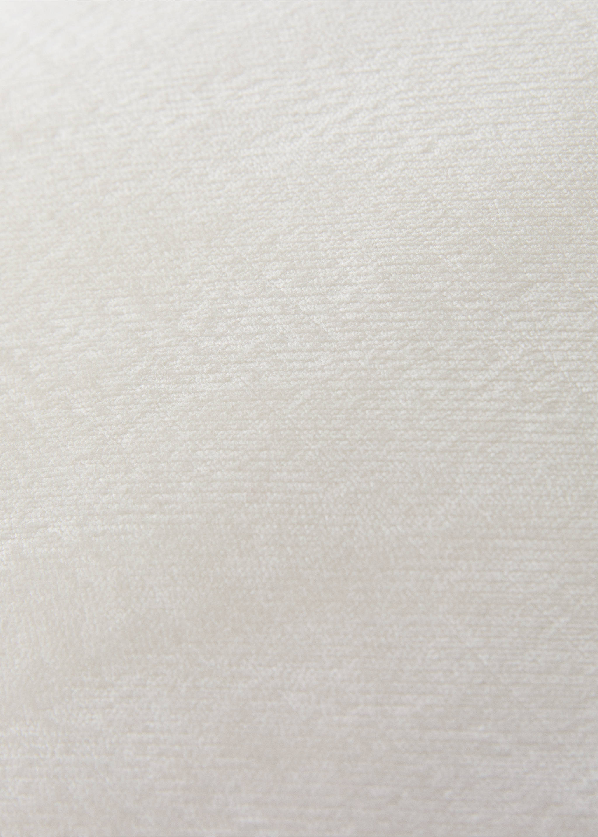Velvet cushion cover 30x50 cm - Details of the article 3, Ecru. Ref: 27023314-00.
