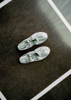 Satin ballet flats with elastic — Pastel Yellow 6