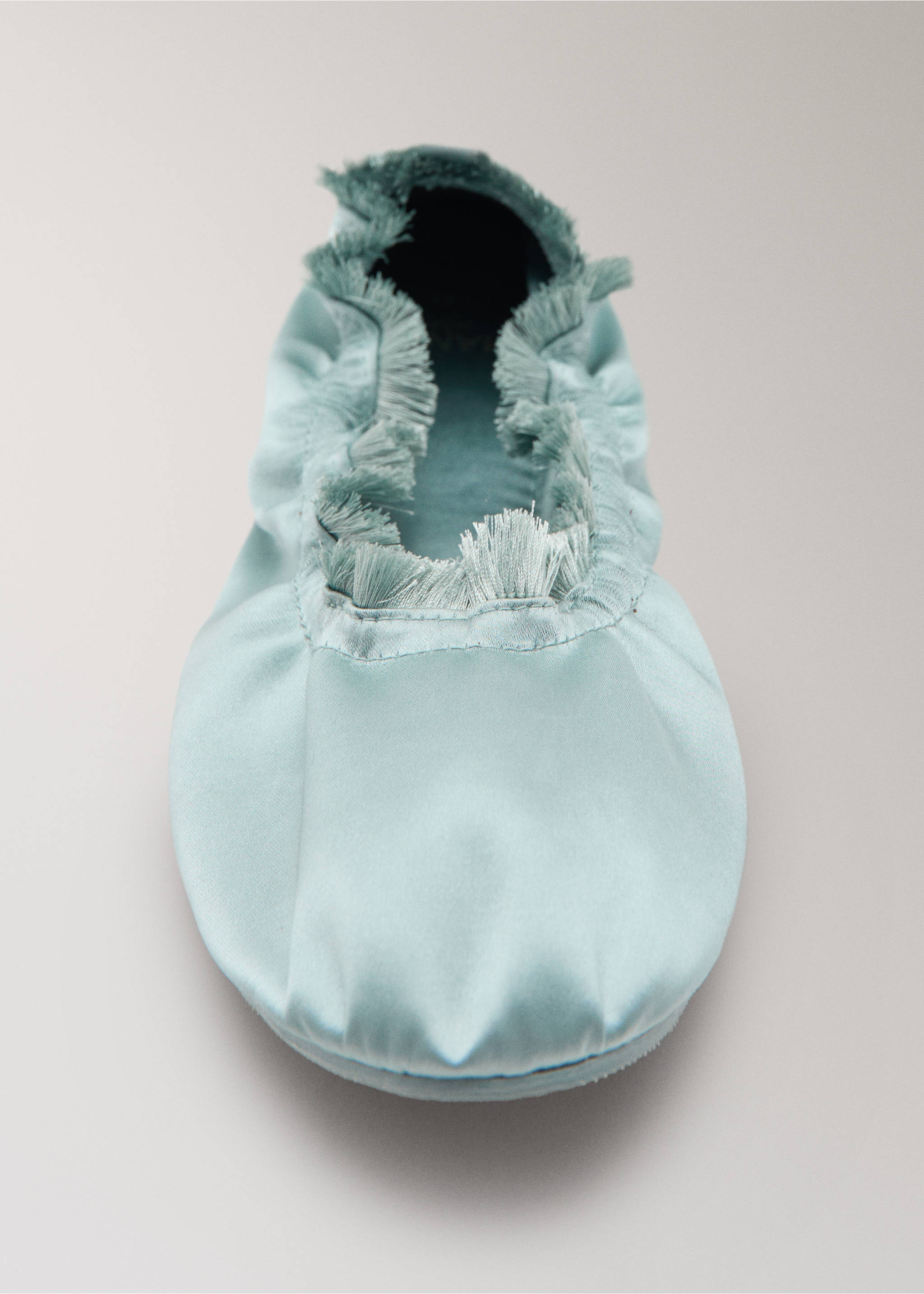 Ballerinaskor i satin med resår - Detaljer om artikeln 1, Blå. Ref: 27023318-00.