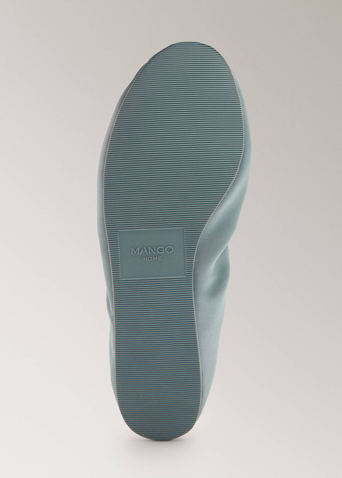 Satin ballet flats with elastic — Blue