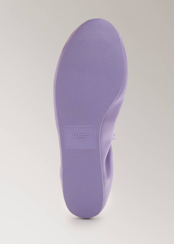 Satin ballet flats with elastic — Lilac