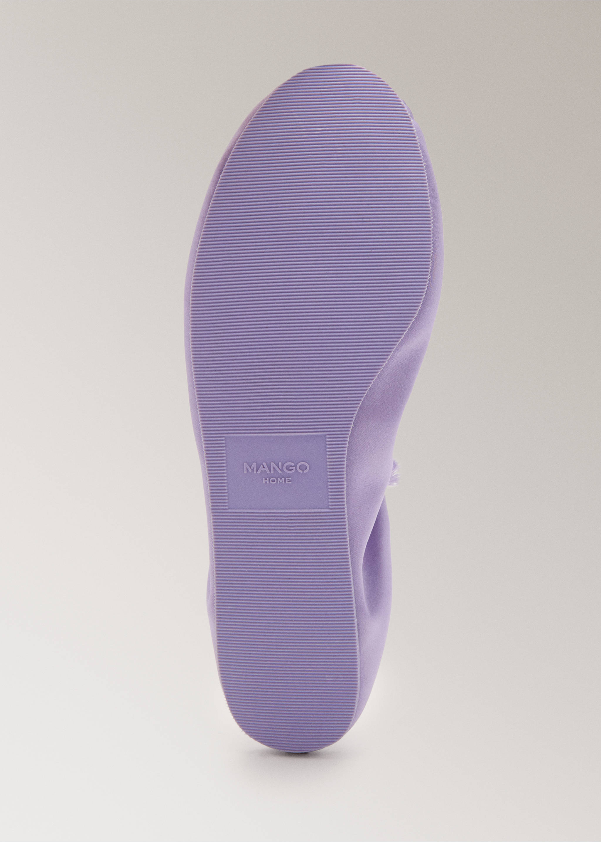 Satin ballet flats with elastic - Details of the article 3, Lilac. Ref: 27023318-00.
