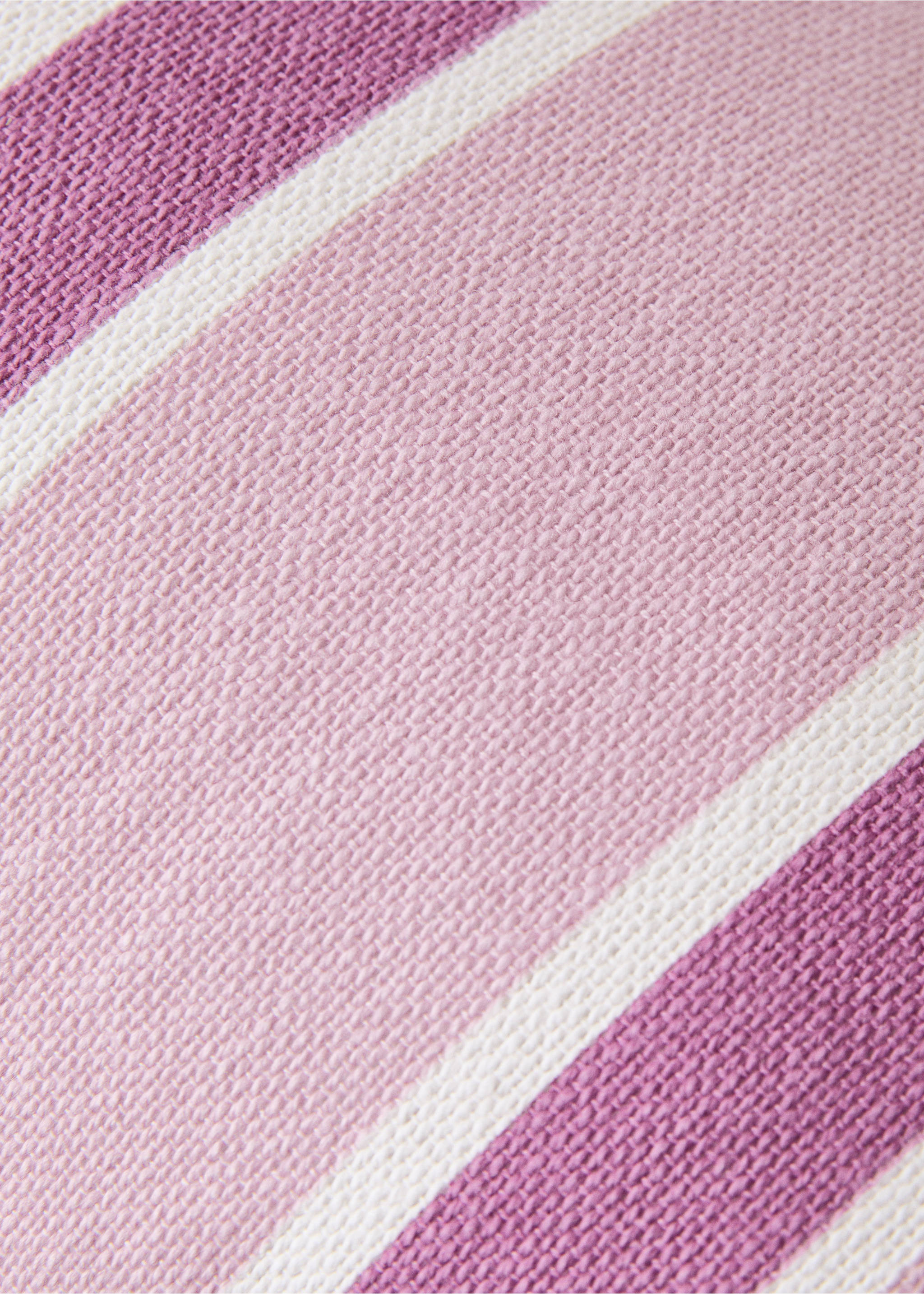 Baumwoll-Kissenhülle mit Streifenmuster 30 x 50 cm - Detail des Artikels 2, Pastellrosa. Ref: 27023320-00.