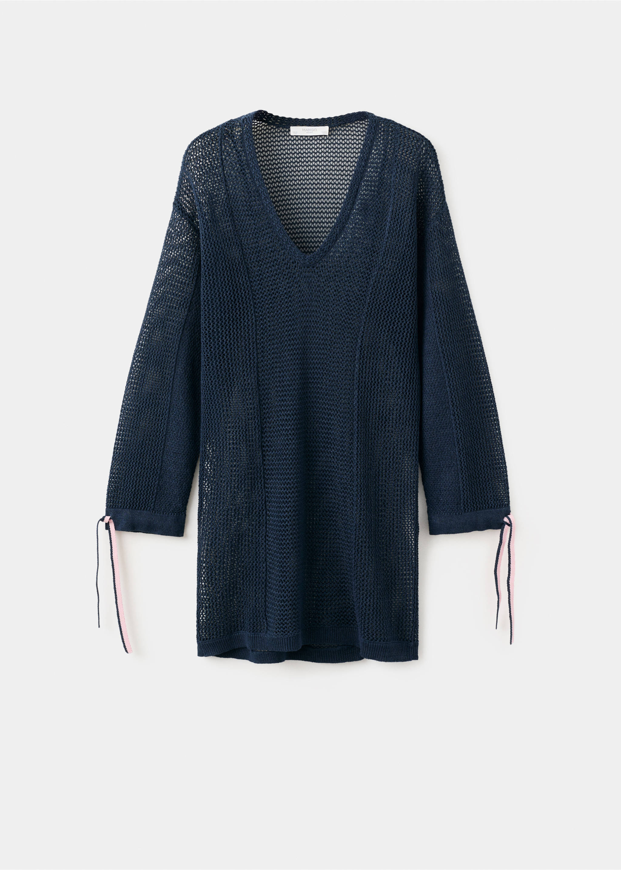 Meshkleid mit langen Ärmeln - Artikel ohne Model, Marineblau. Ref: 27023321-00.