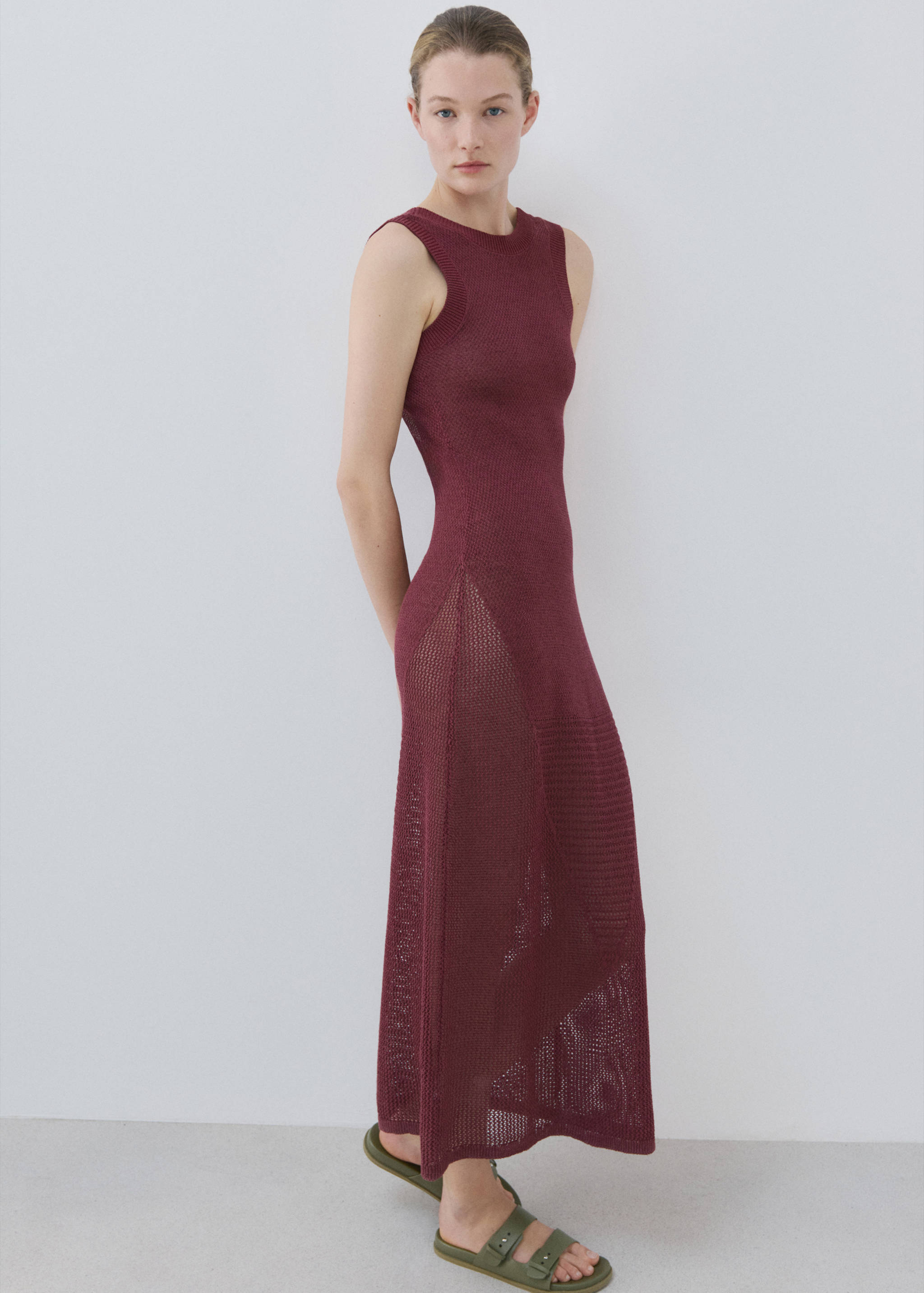 Вязаное платье кроше - Общий план