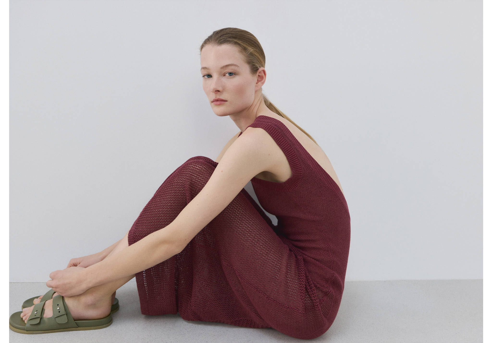 Crochet knitted dress - Panoramic plane