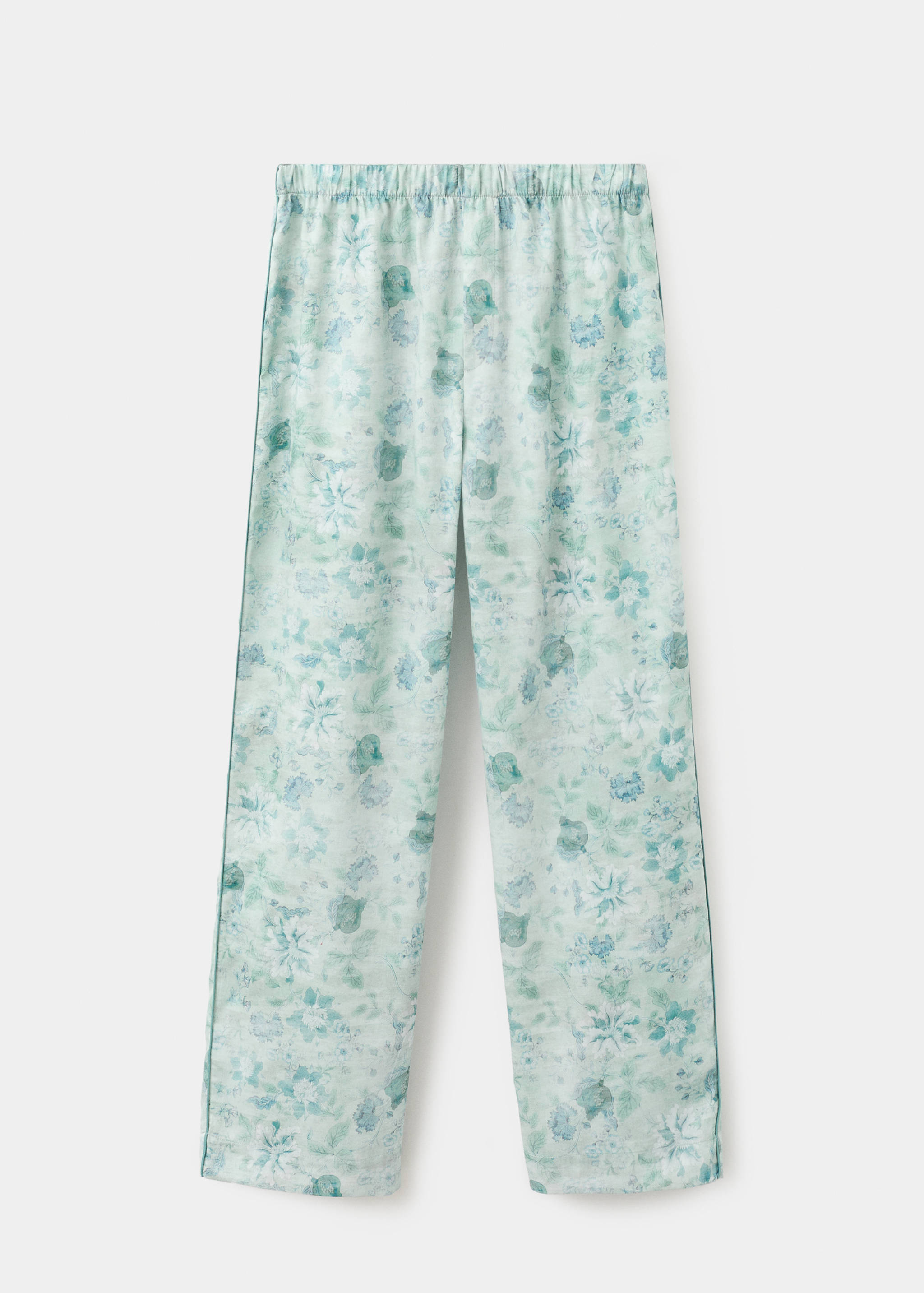 Printed trousers with piping - Article without model