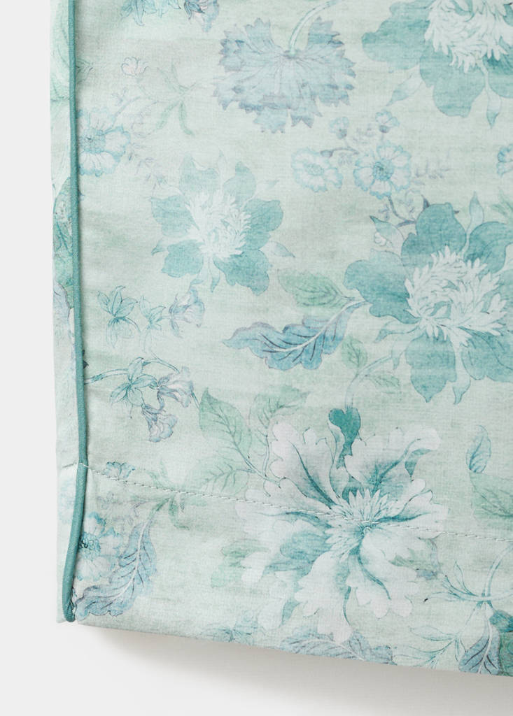 Printed trousers with piping — Mint Green