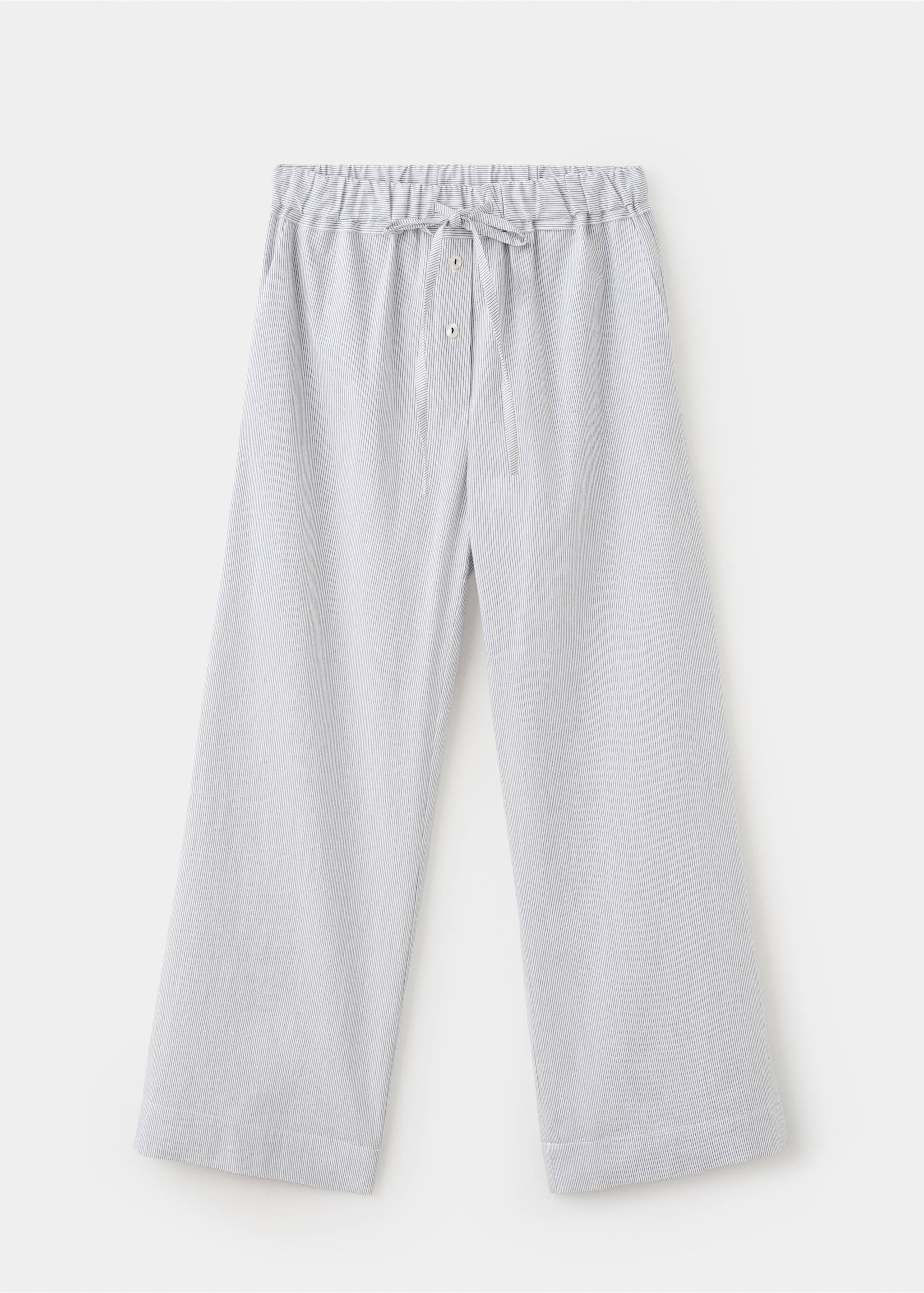 Pantalon pyjama coton rayures - Article sans modèle, Blanc. Ref: 27023325-00.