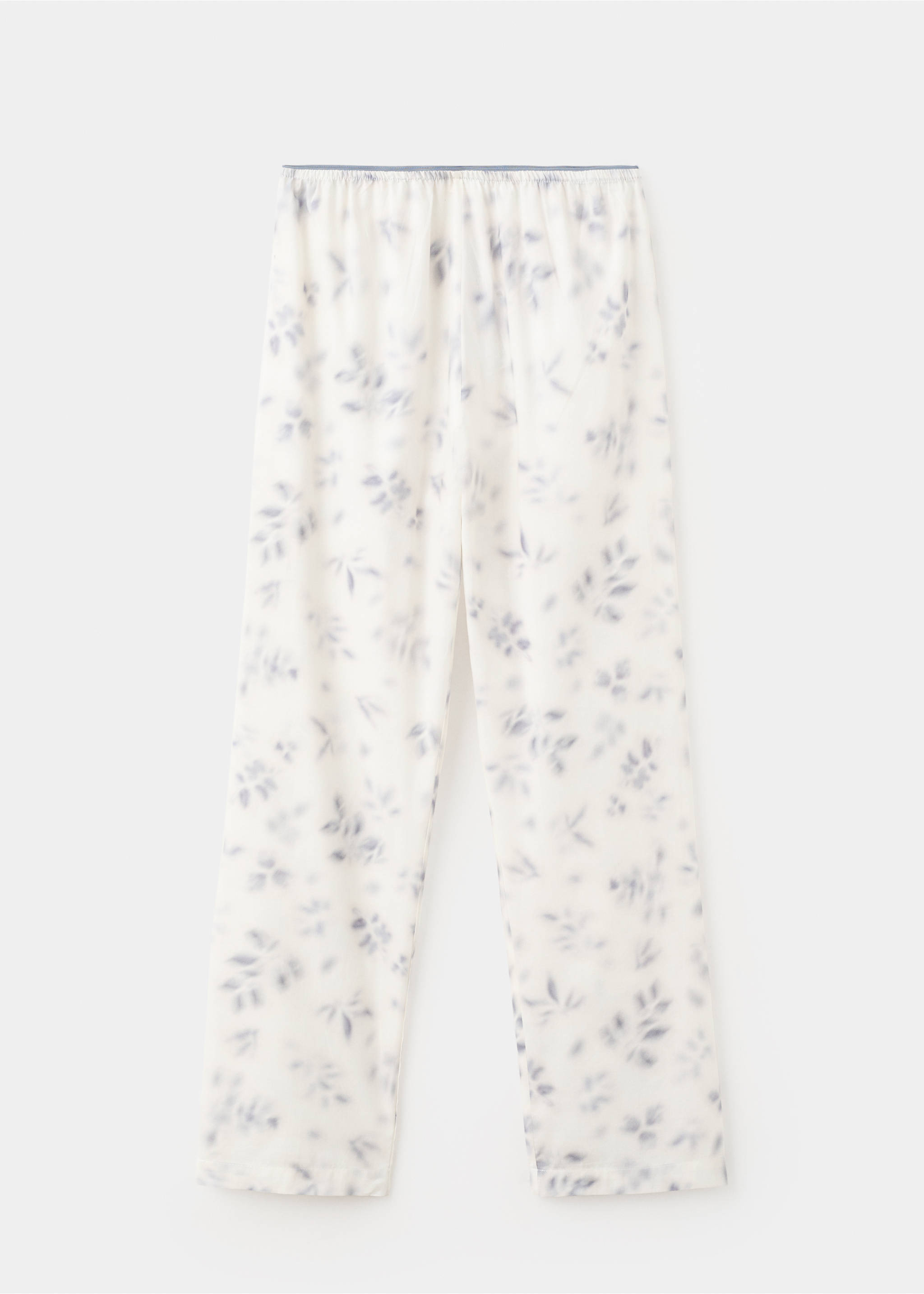 Watercolour print cotton pyjama bottoms - Article without model, Ink Blue. Ref: 27023326-00.