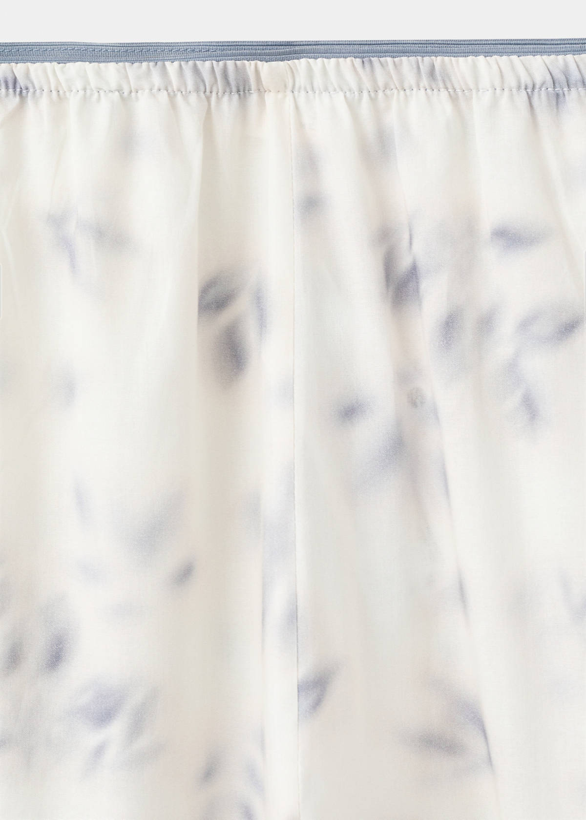 Watercolour print cotton pyjama bottoms — Ink Blue