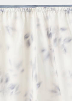 Watercolour print cotton pyjama bottoms — Ink Blue 7