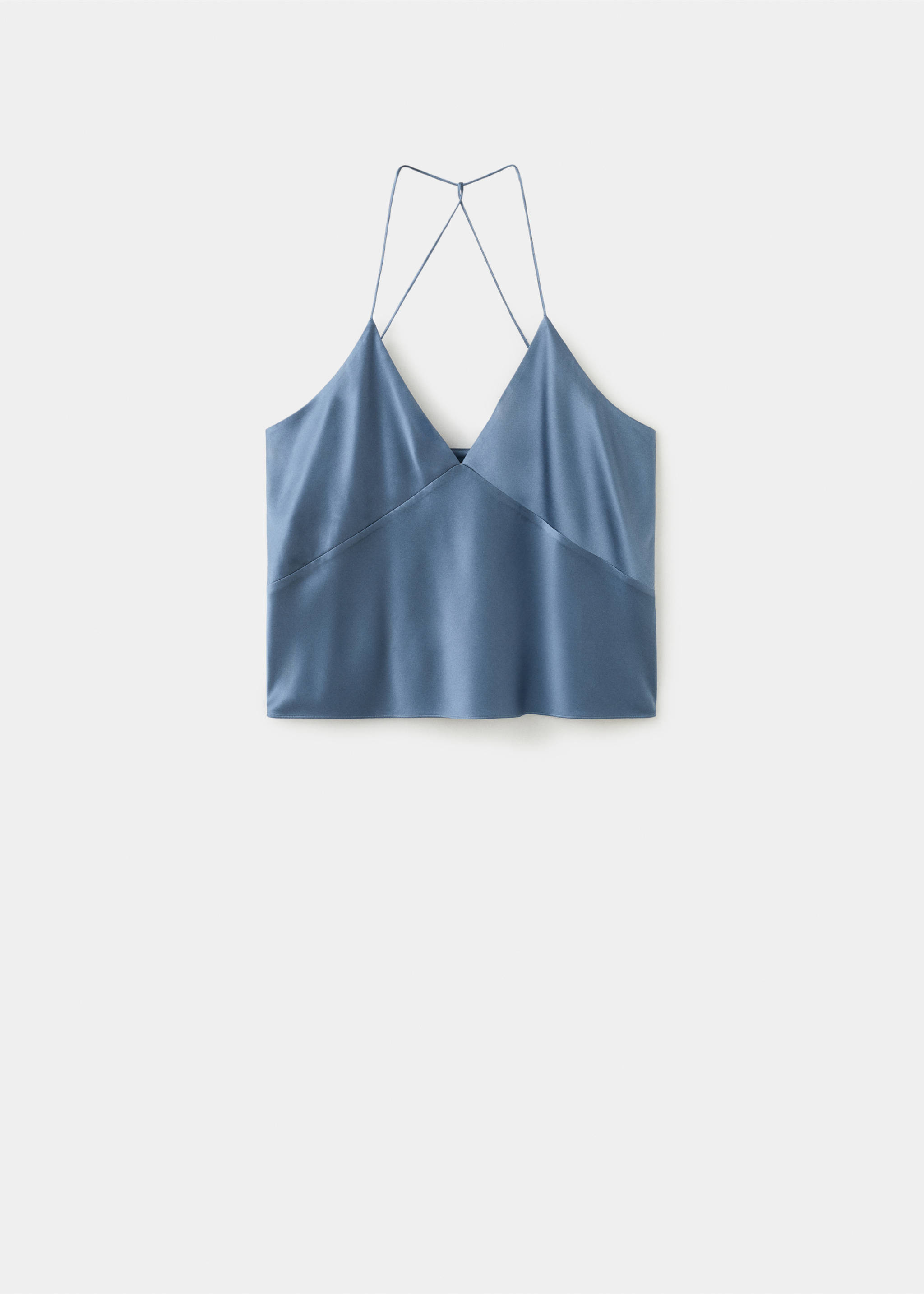 Haut de pyjama soie - Article sans modèle, Bleu. Ref: 27023328-00.