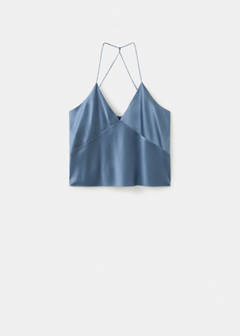 Silk pyjama top — Blue 6