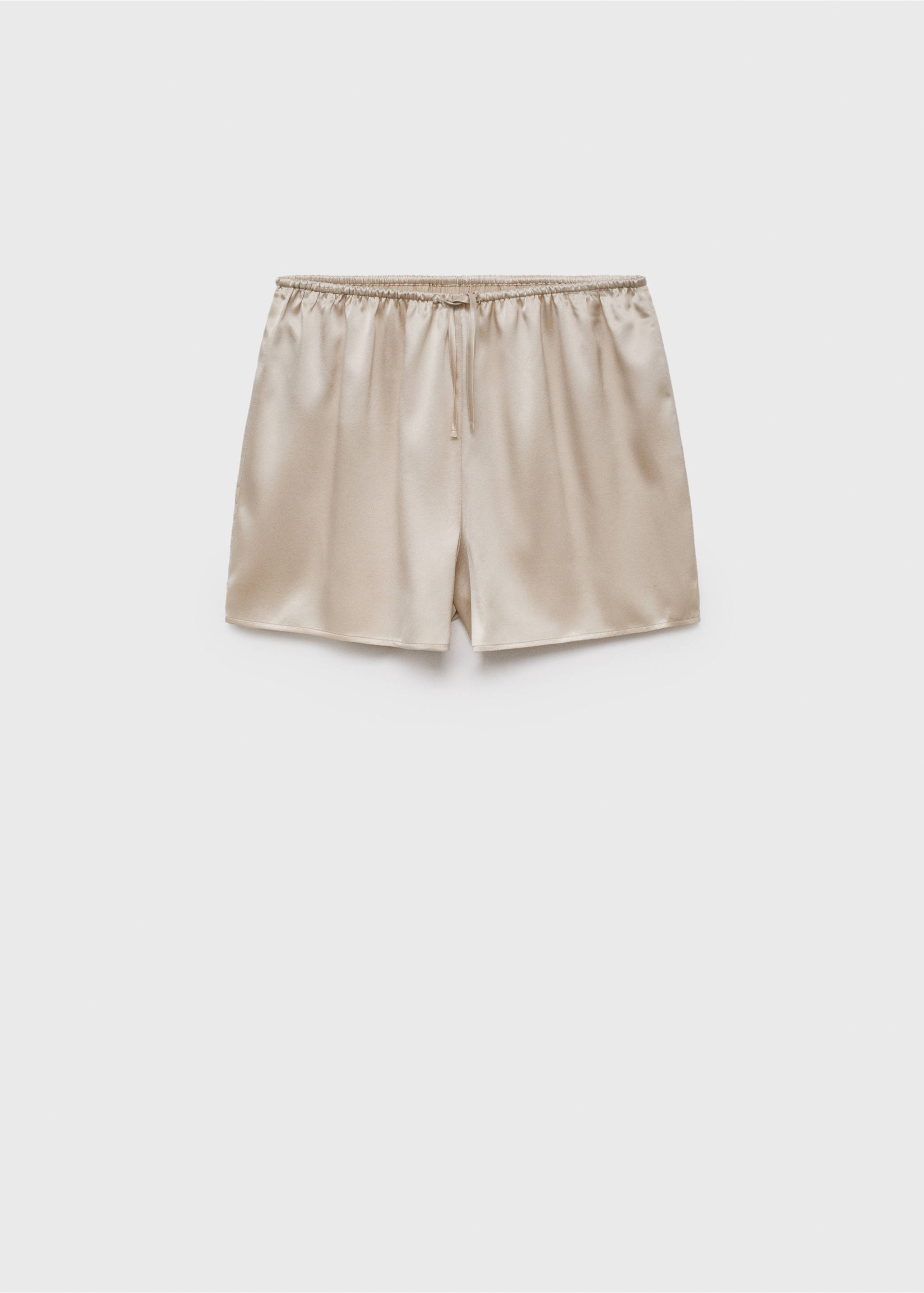 Silk pyjama shorts - Article without model, Light/Pastel Grey. Ref: 27023329-00.