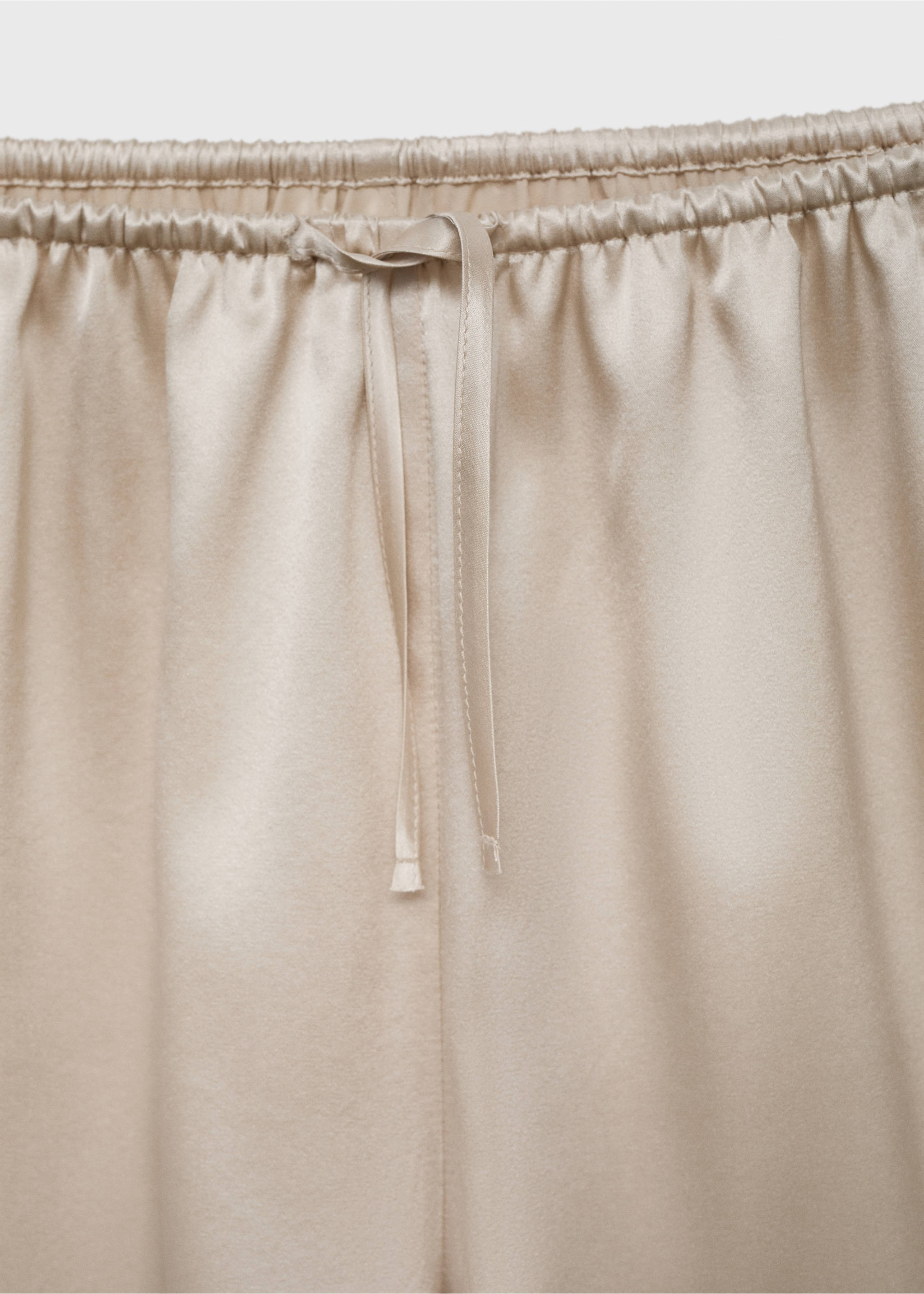 Silk pyjama shorts - Details of the article 8, Light/Pastel Grey. Ref: 27023329-00.
