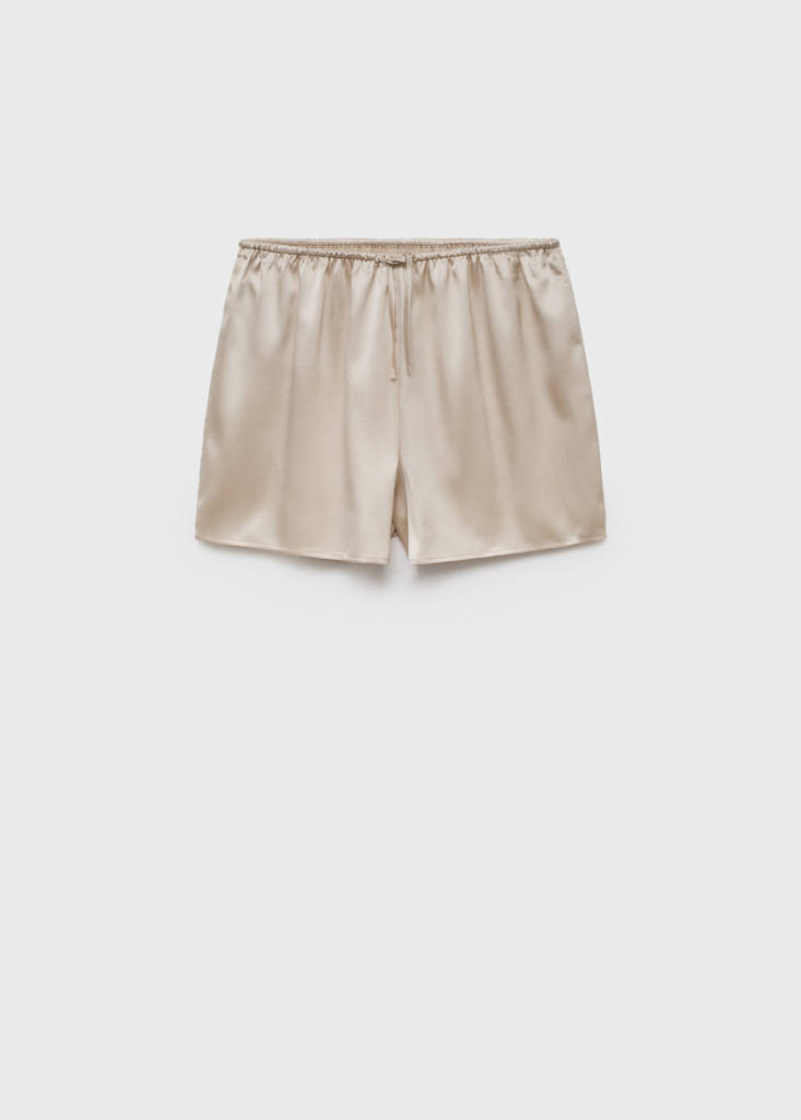 Silk pyjama shorts — Light/Pastel Grey