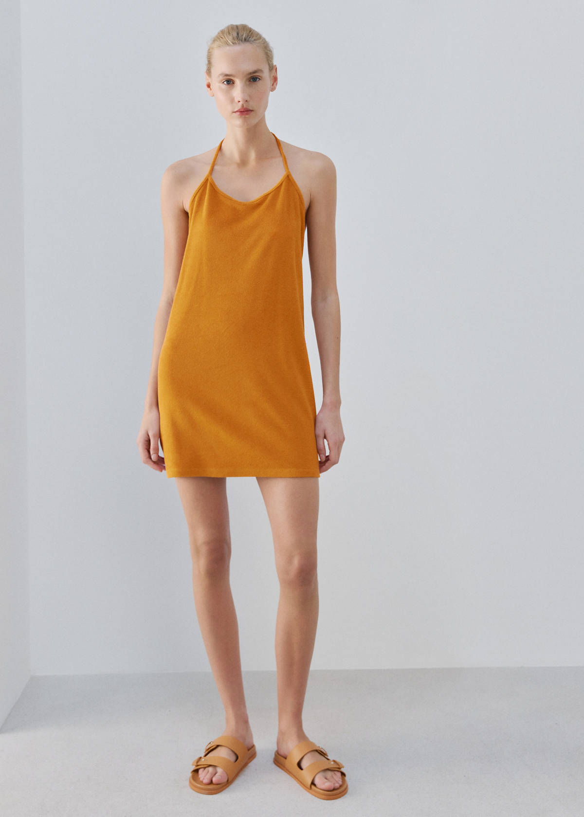 Terry cotton nightdress — Orange