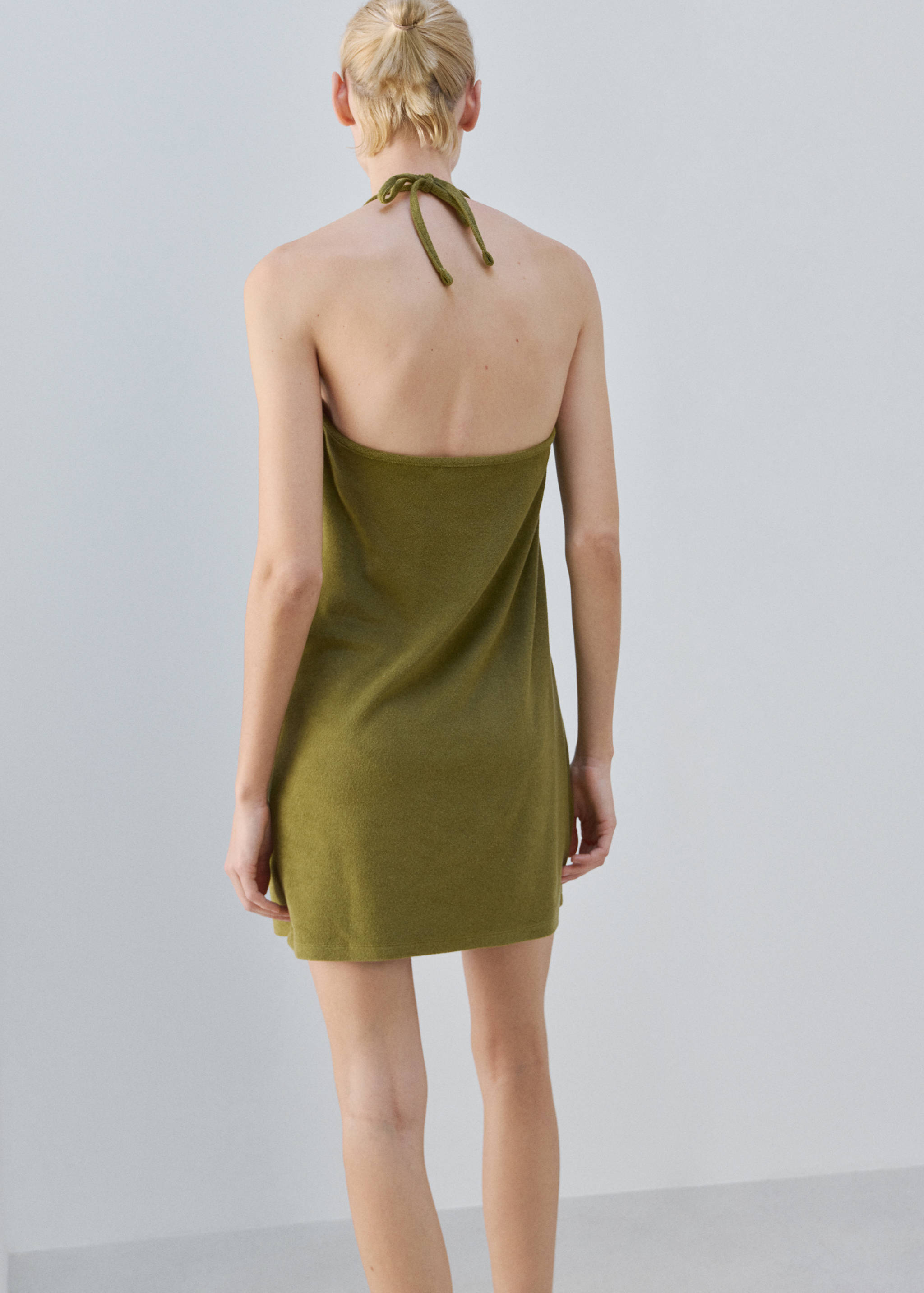 Terry cotton nightdress - Reverse of the article