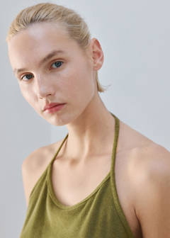 Terry cotton nightdress — Khaki 4