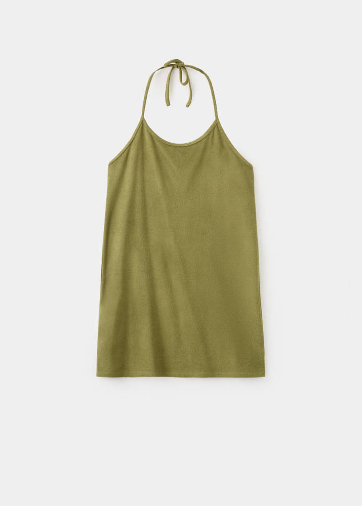 Terry cotton nightdress — Khaki
