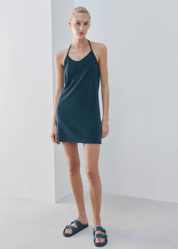 Terry cotton nightdress — Blue