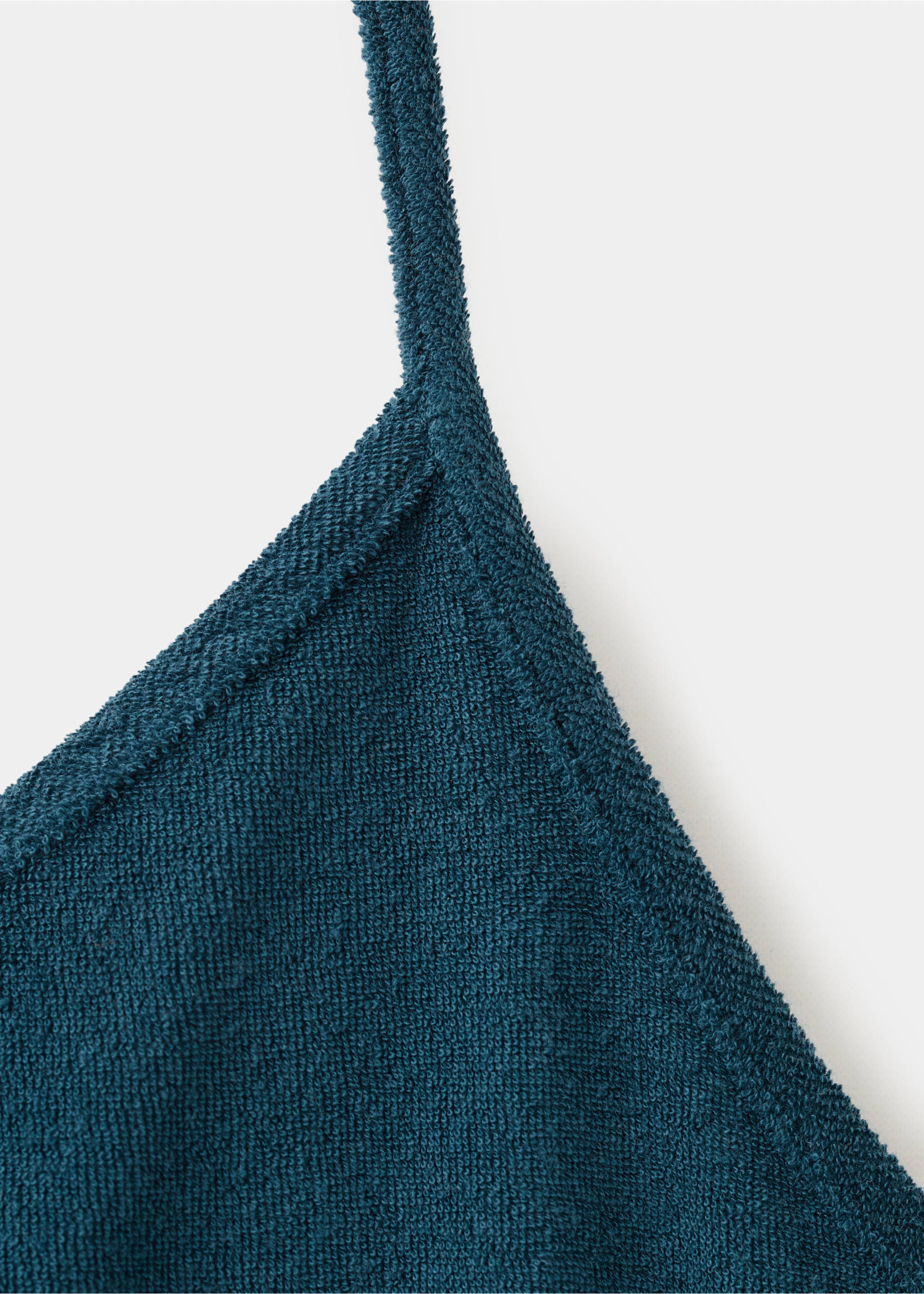 Terry cotton nightdress - Details of the article 8, Blue. Ref: 27023330-00.