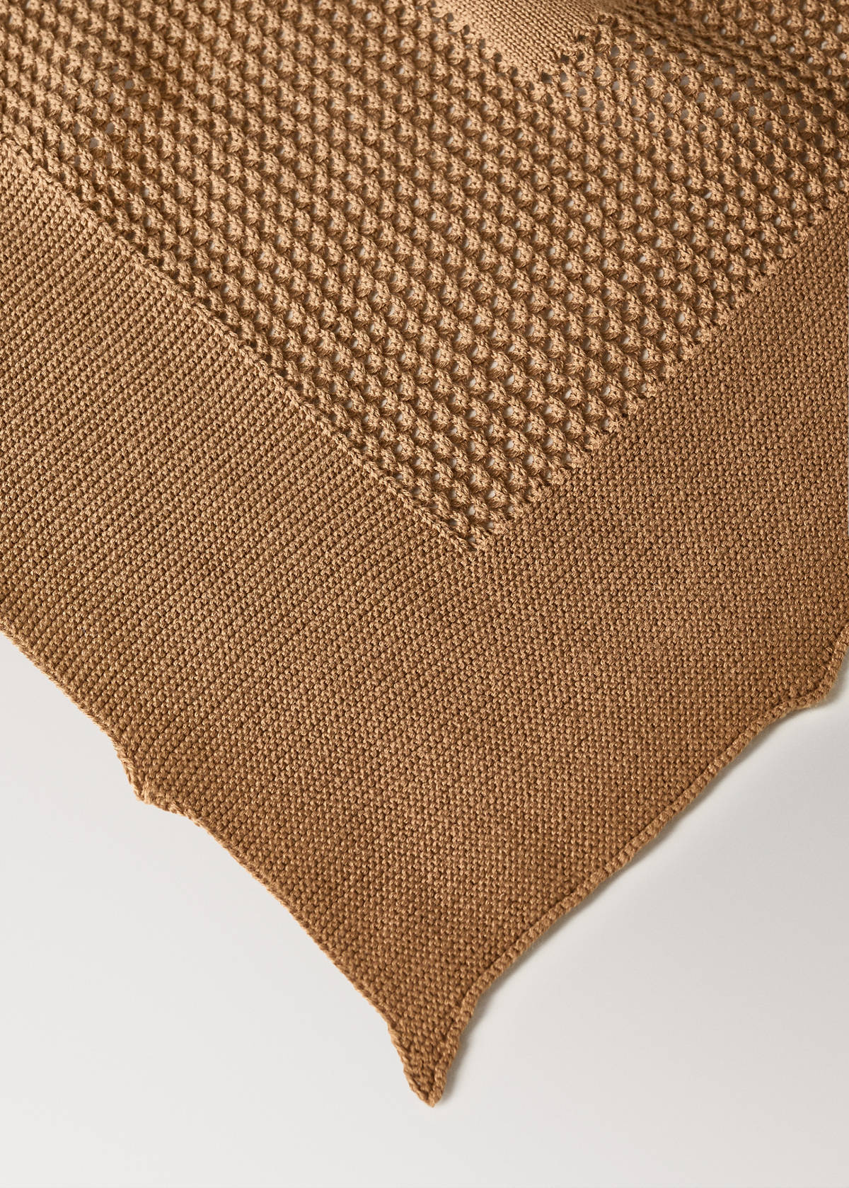 Cotton openwork baby blanket — Ecru