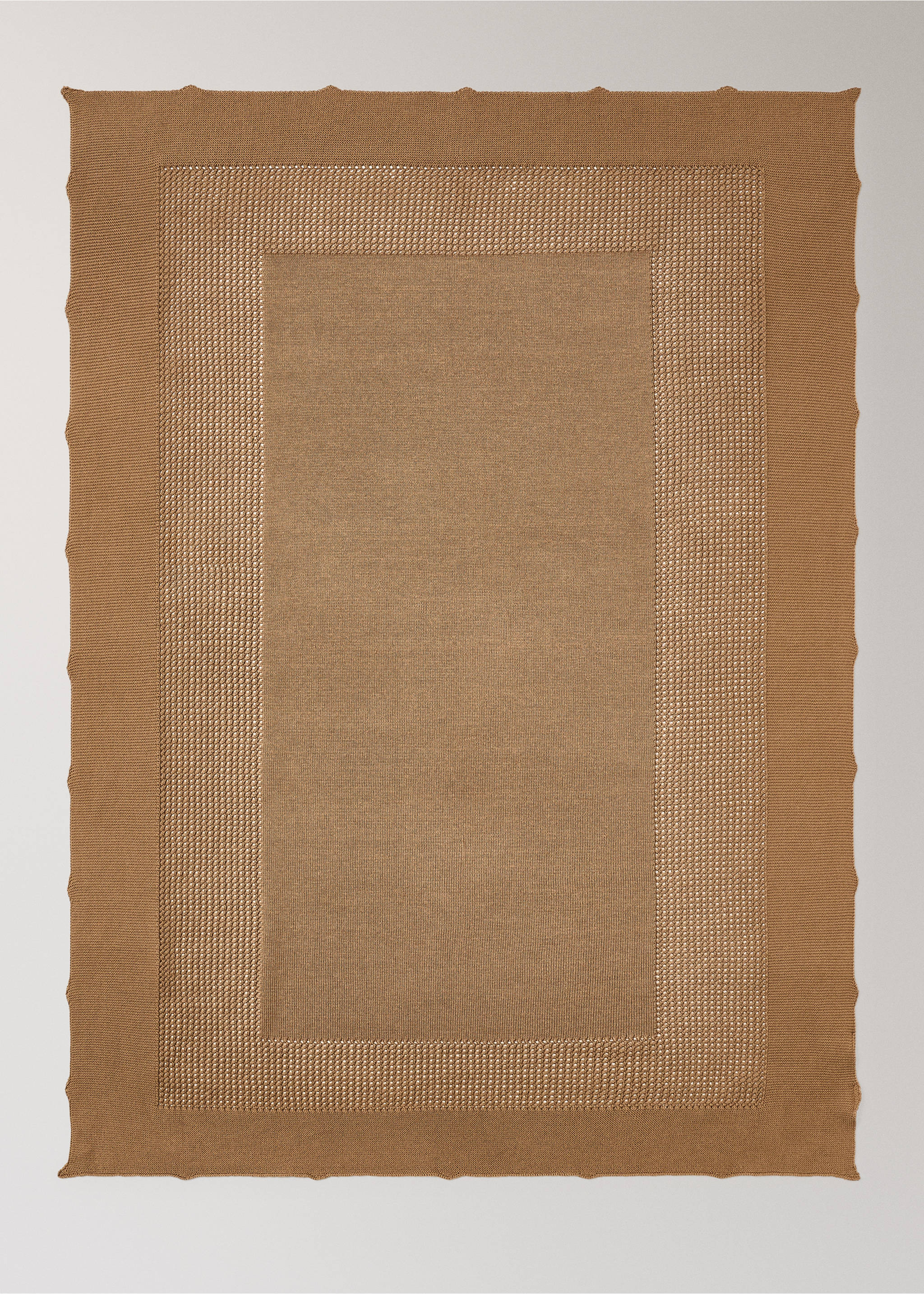 Manta infantil algodón calado - Detalle del artículo 3, Crudo. Ref: 27023331-00.