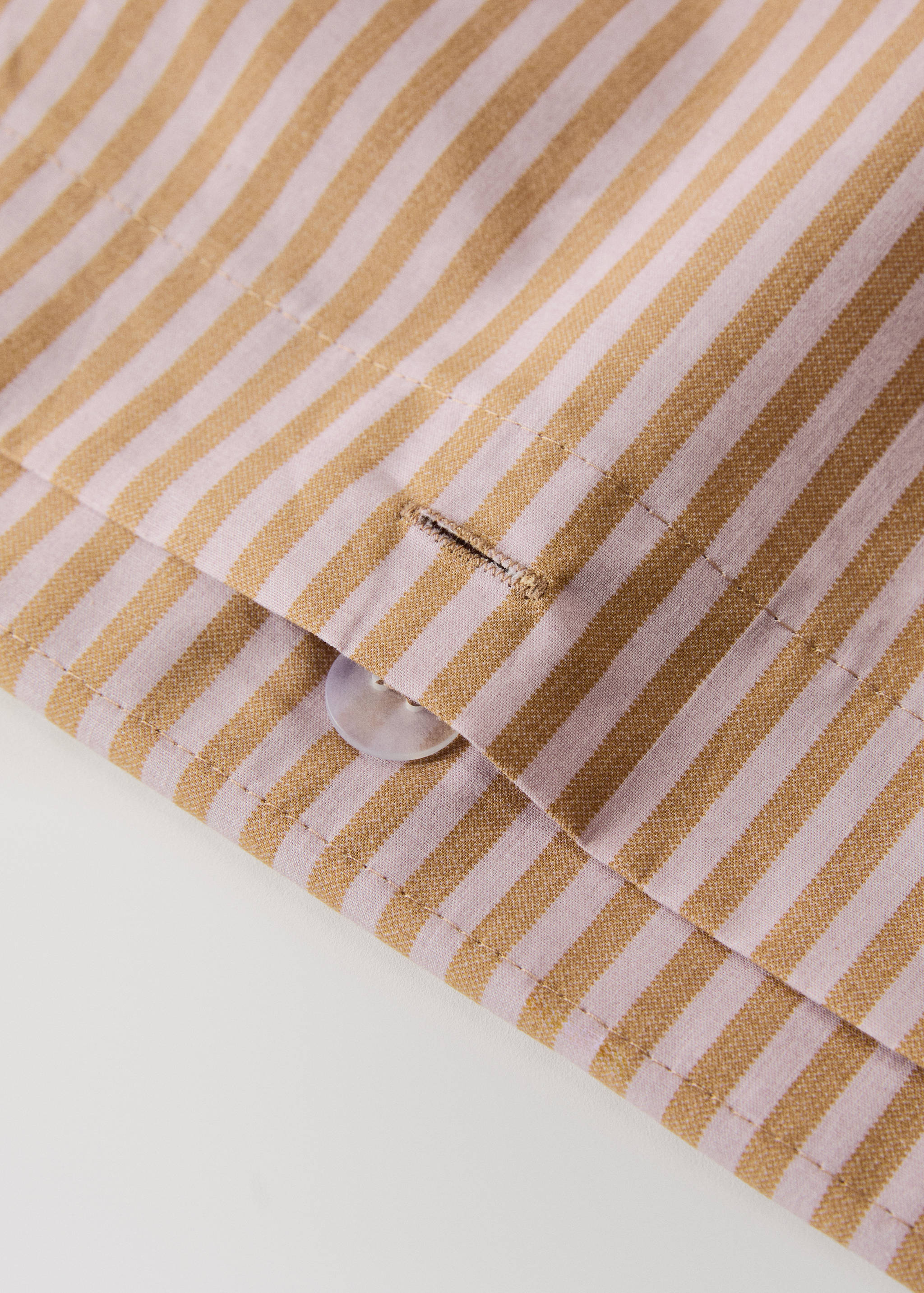 Percale cotton duvet cover with small stripe print for 150/160 cm bed - Details of the article 1