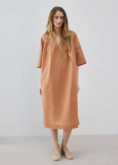 Cotton nightgown with openwork details — Copper 2