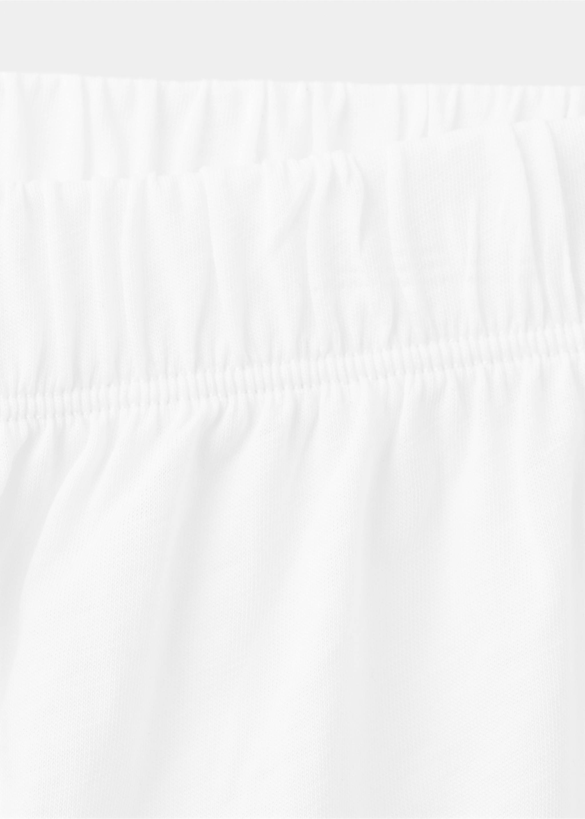 Basic lyocell short trousers - Details of the article 8, White. Ref: 27023334-00.