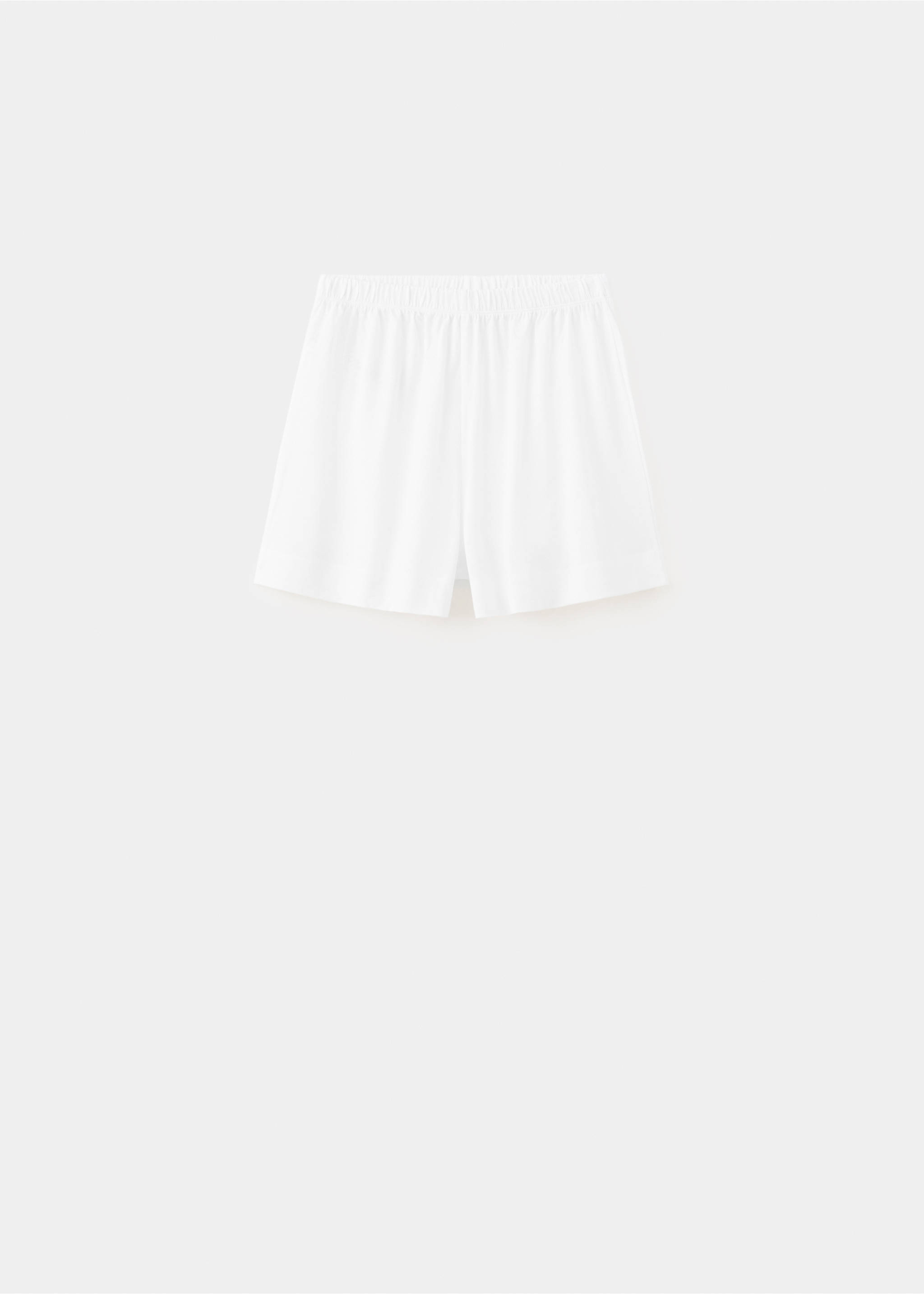 Basic lyocell short trousers - Article without model, White. Ref: 27023334-00.