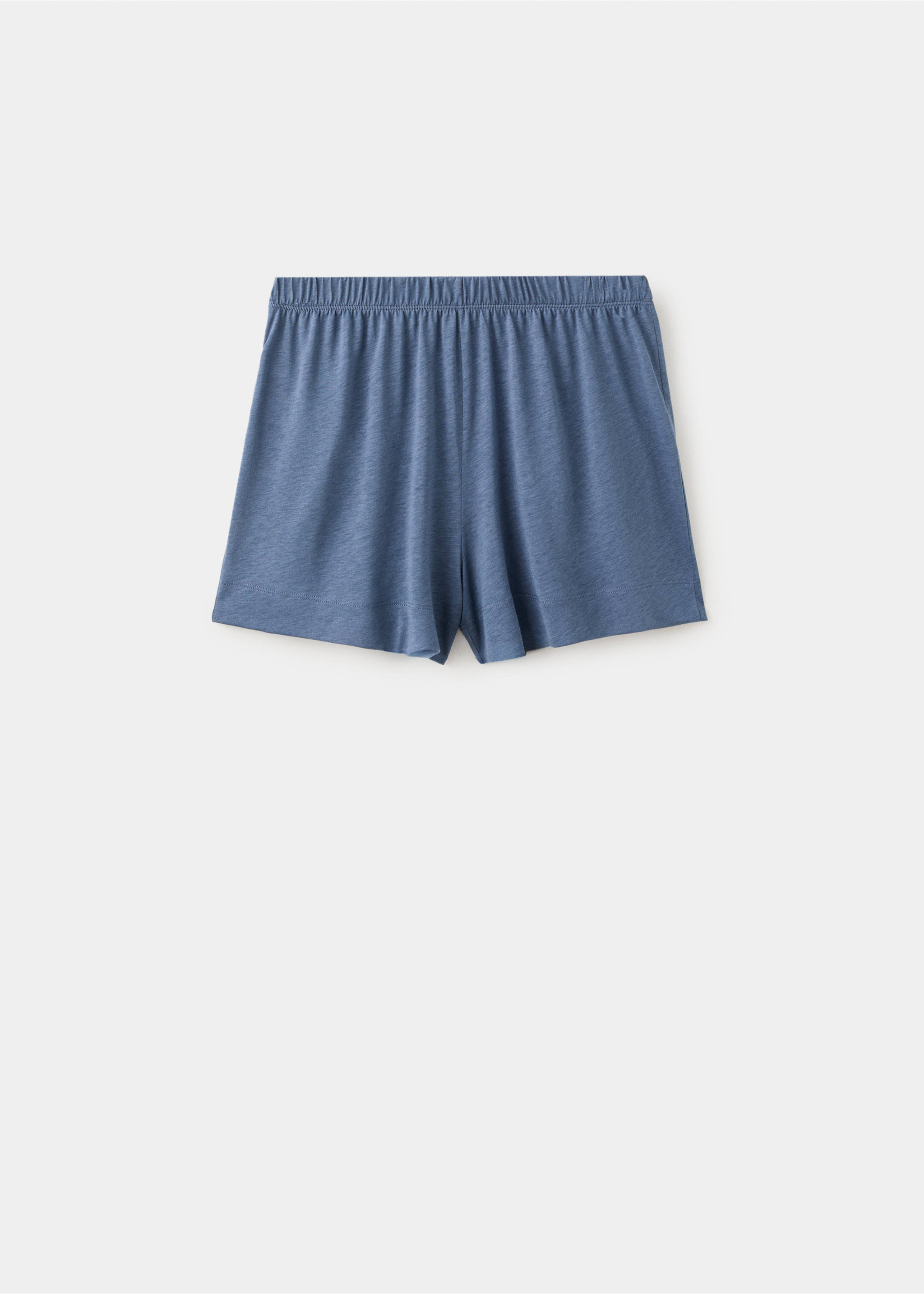 Basic lyocell short trousers - Article without model, Blue. Ref: 27023334-00.