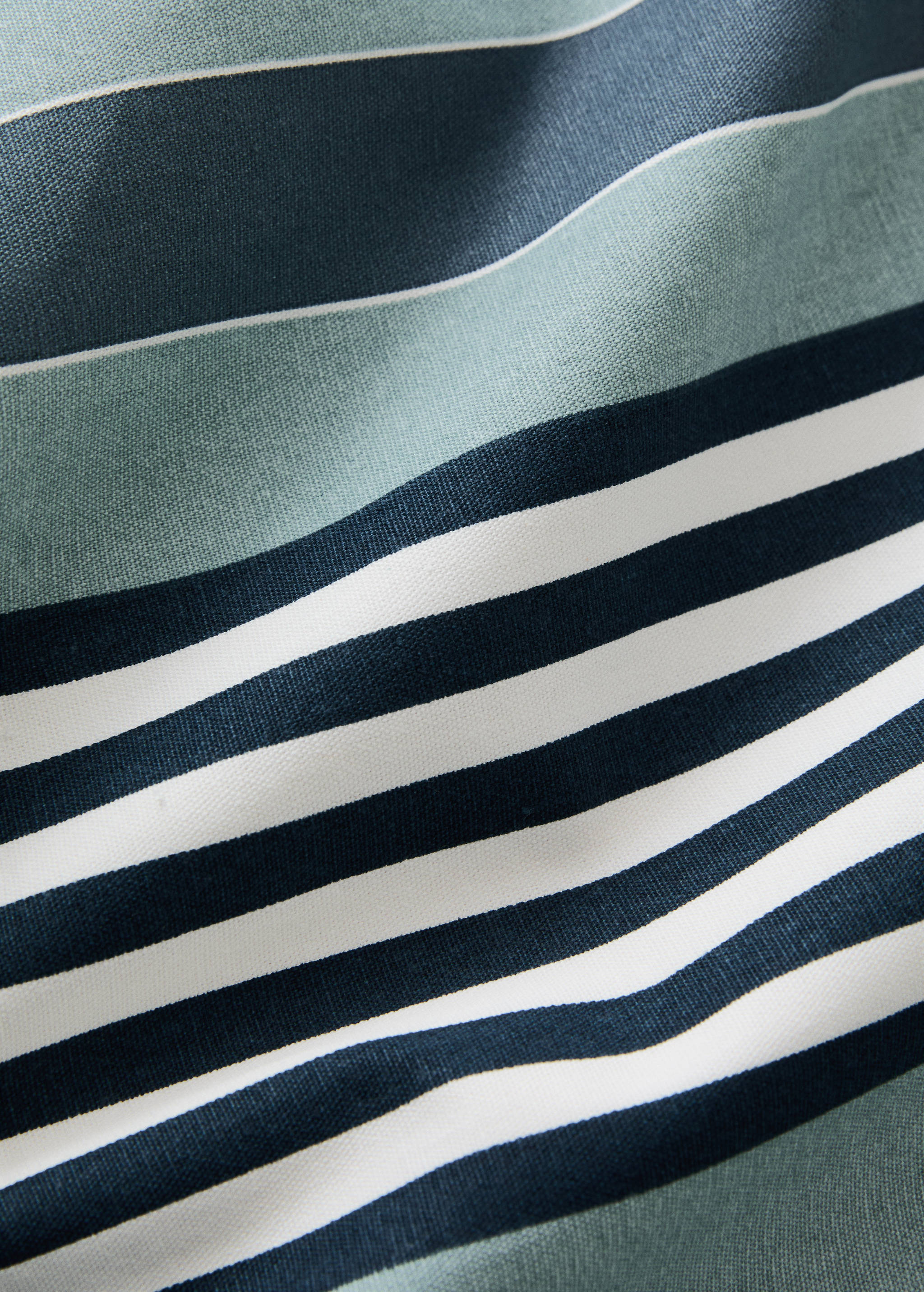 Nappe enduite 100 % coton à rayure imprimée 2 à 4 convives - Détail de l'article 2