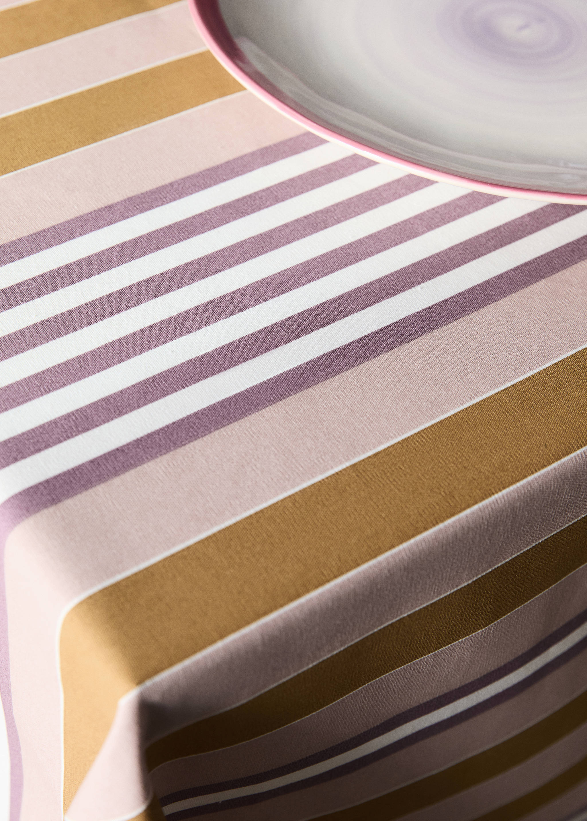 Nappe enduite 100 % coton à rayure imprimée 2 à 4 convives - Détail de l'article 7