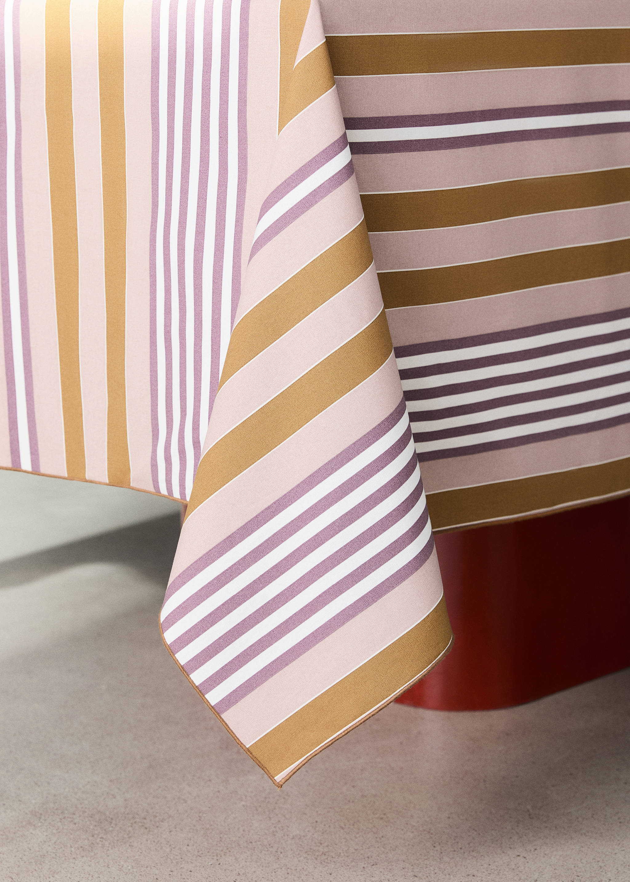 Nappe enduite 100 % coton à rayure imprimée 2 à 4 convives - Détail de l'article 8