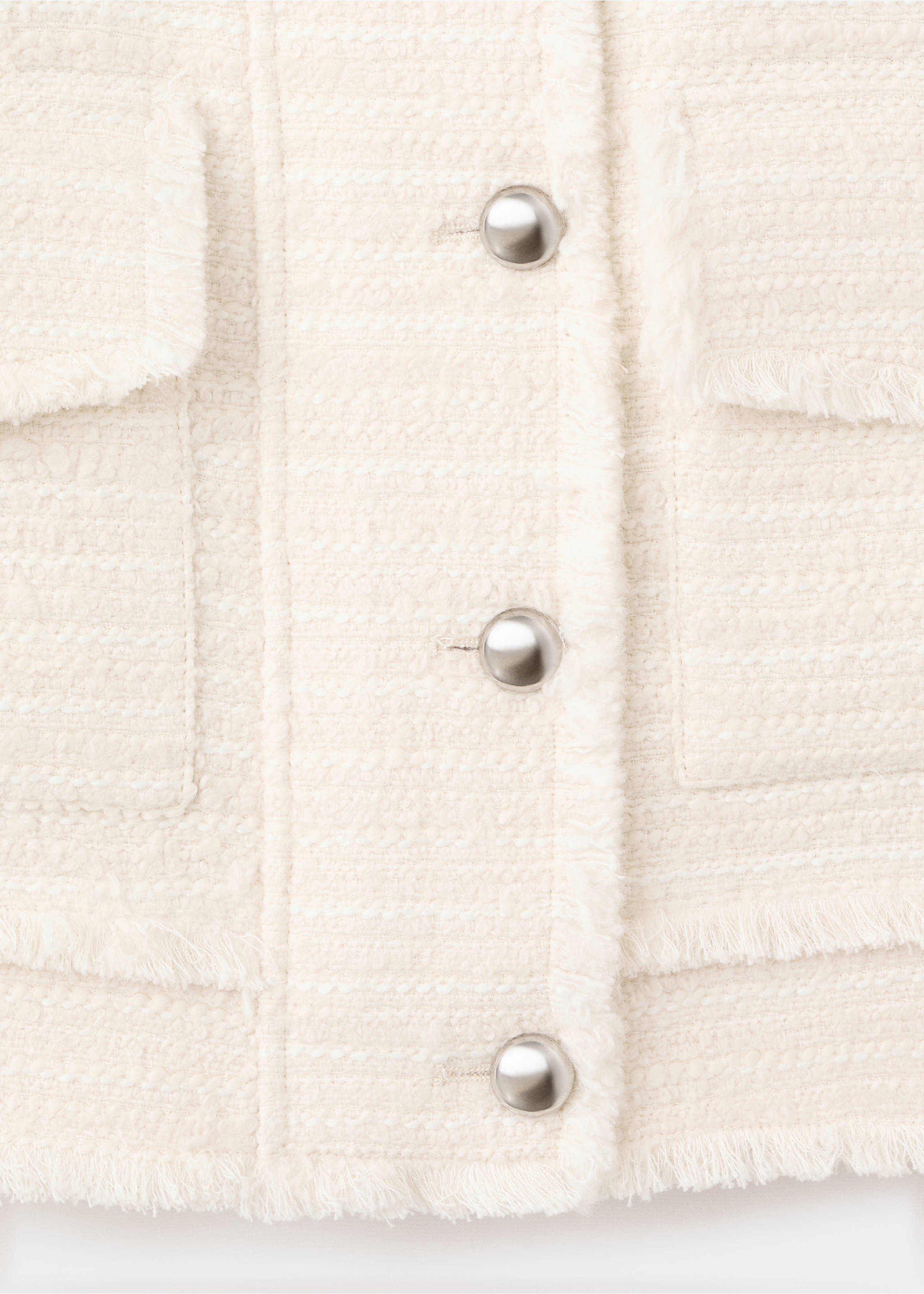 Veste tweed col à revers - Détail de l'article 0, Écru. Ref: 27023337-00.