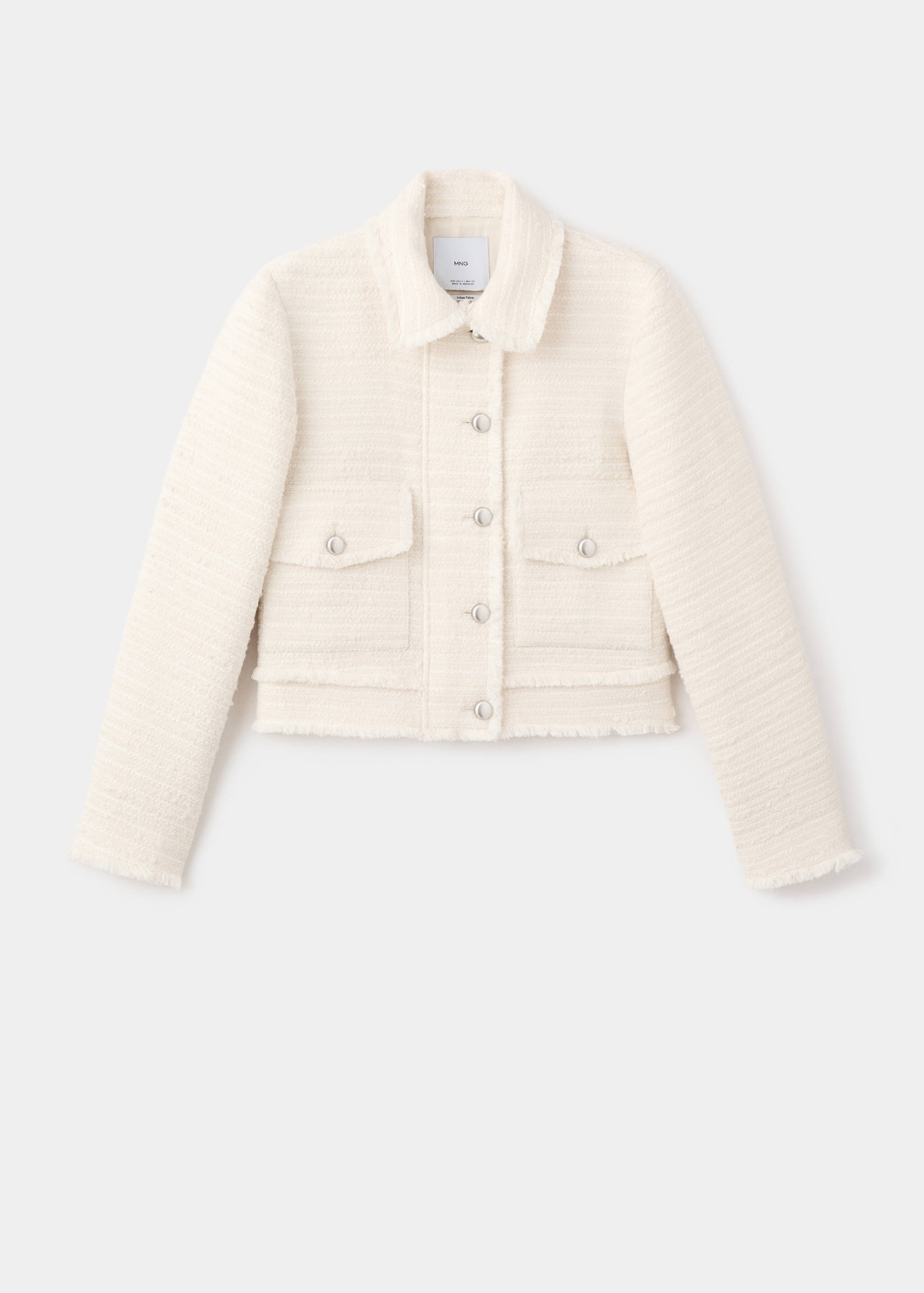 Tweed jacket with notched lapel collar - Article without model