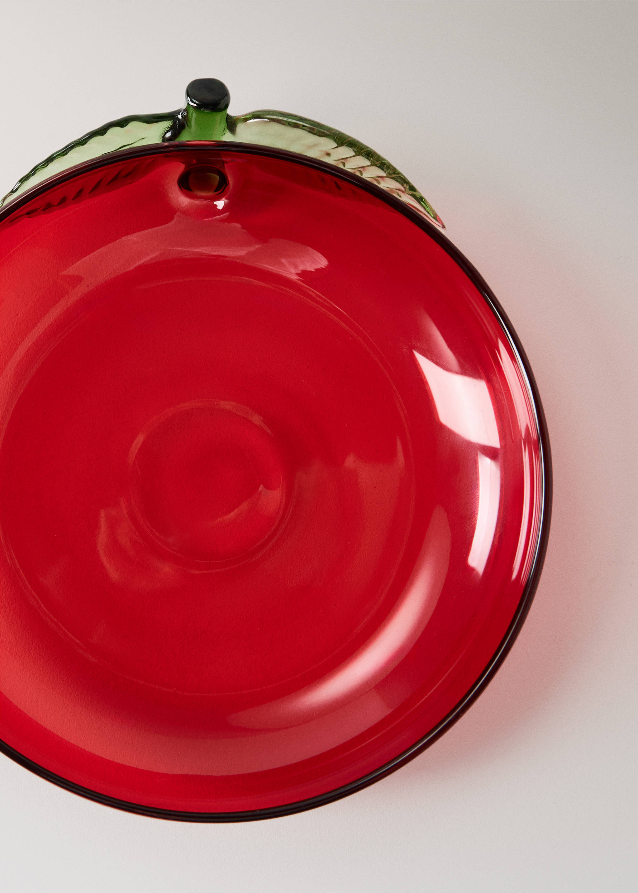 Apple borosilicate bread plate - Details of the article 1, Red. Ref: 27023342-00.