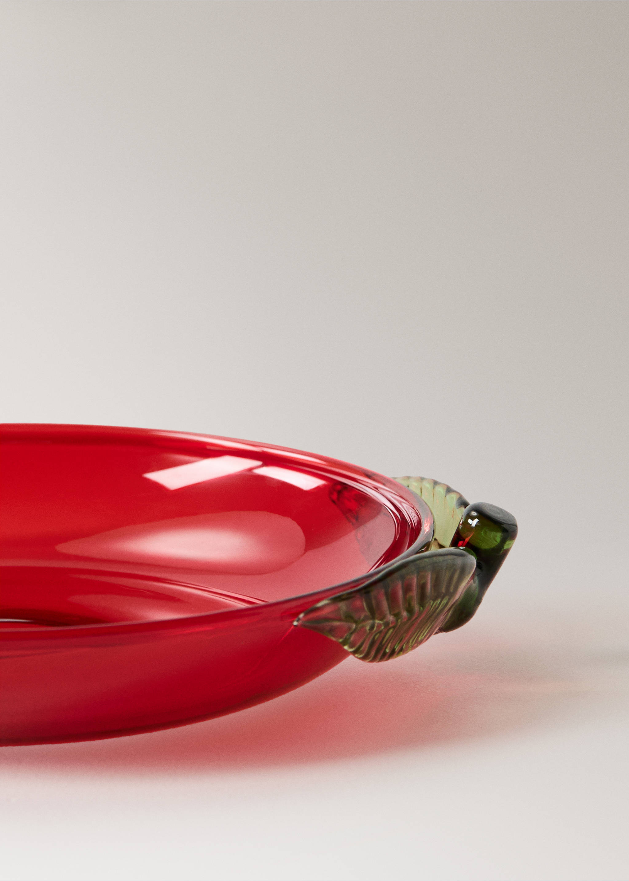 Apple borosilicate bread plate - Details of the article 2, Red. Ref: 27023342-00.