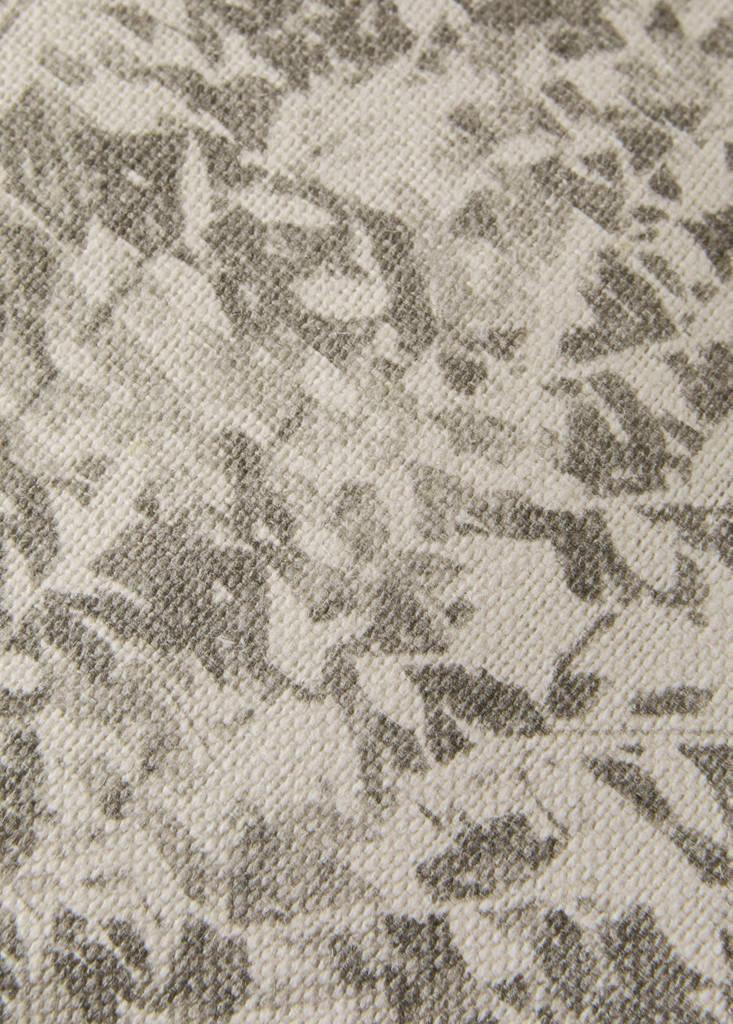 Printed linen cushion cover 40x60 cm — Medium Brown