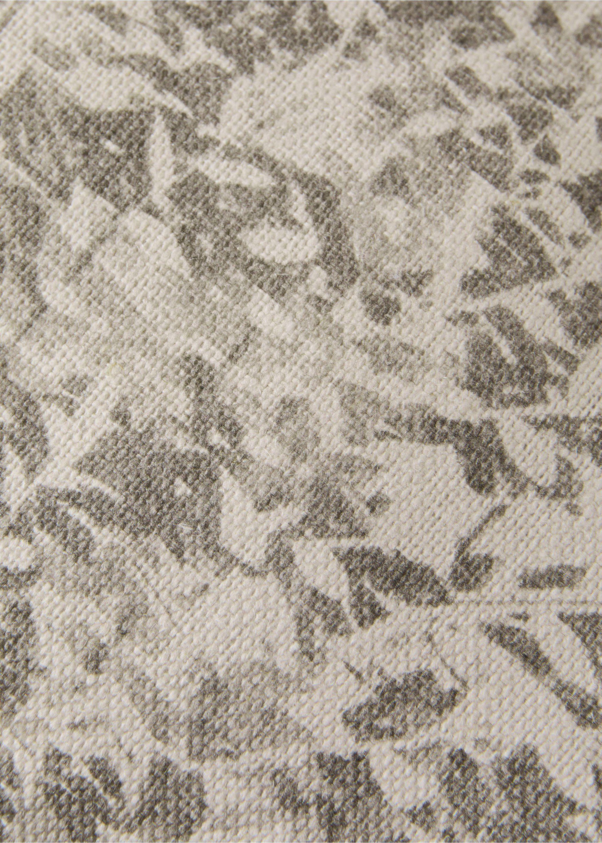 Μαξιλαροθήκη λινή εμπριμέ 40x60εκ - Λεπτομέρεια του προϊόντος 3, Μεσαίο Καφέ. Ref: 27023343-00.